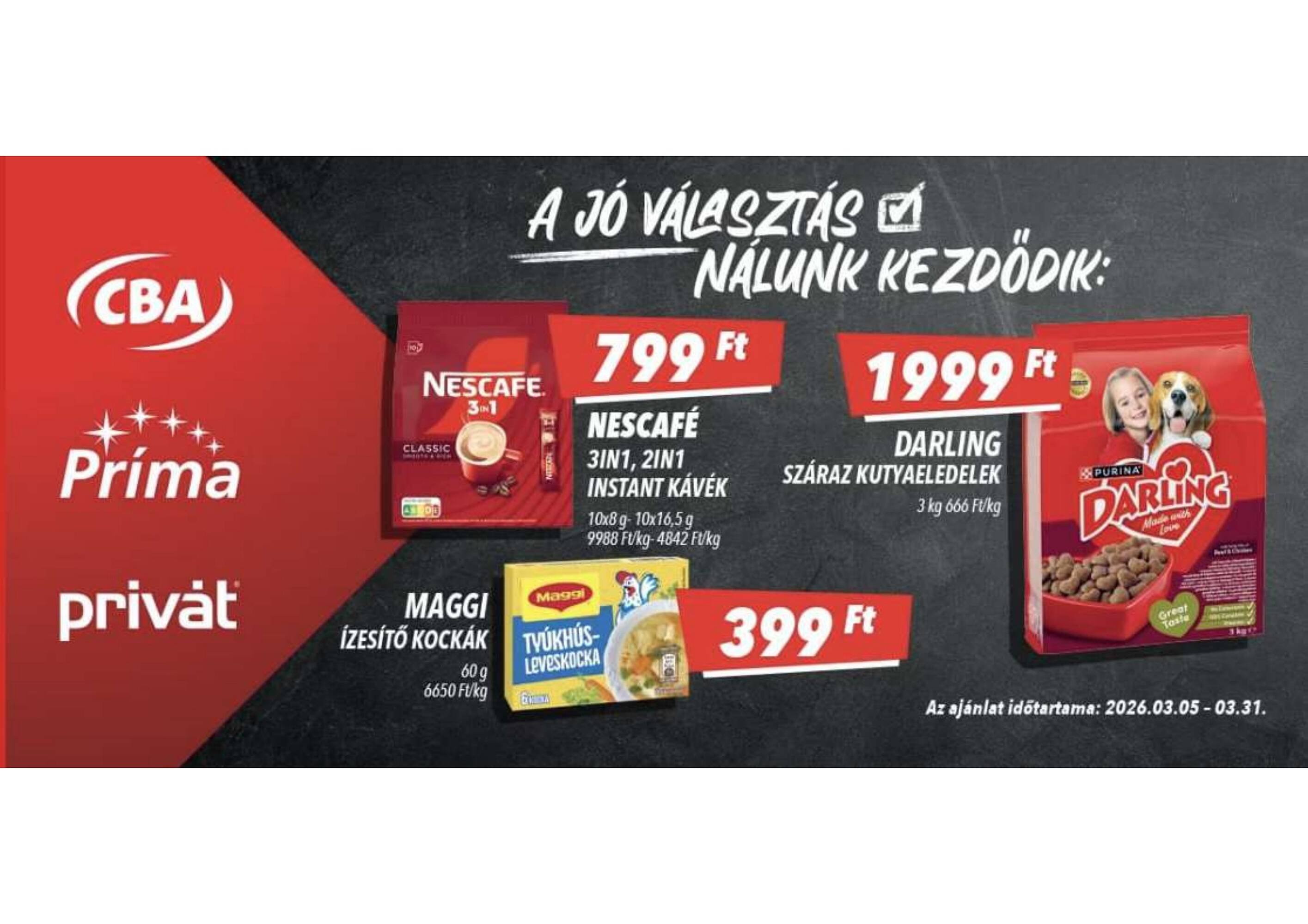 CBA akciós újság (2026-03-05 - 2026-03-31)
