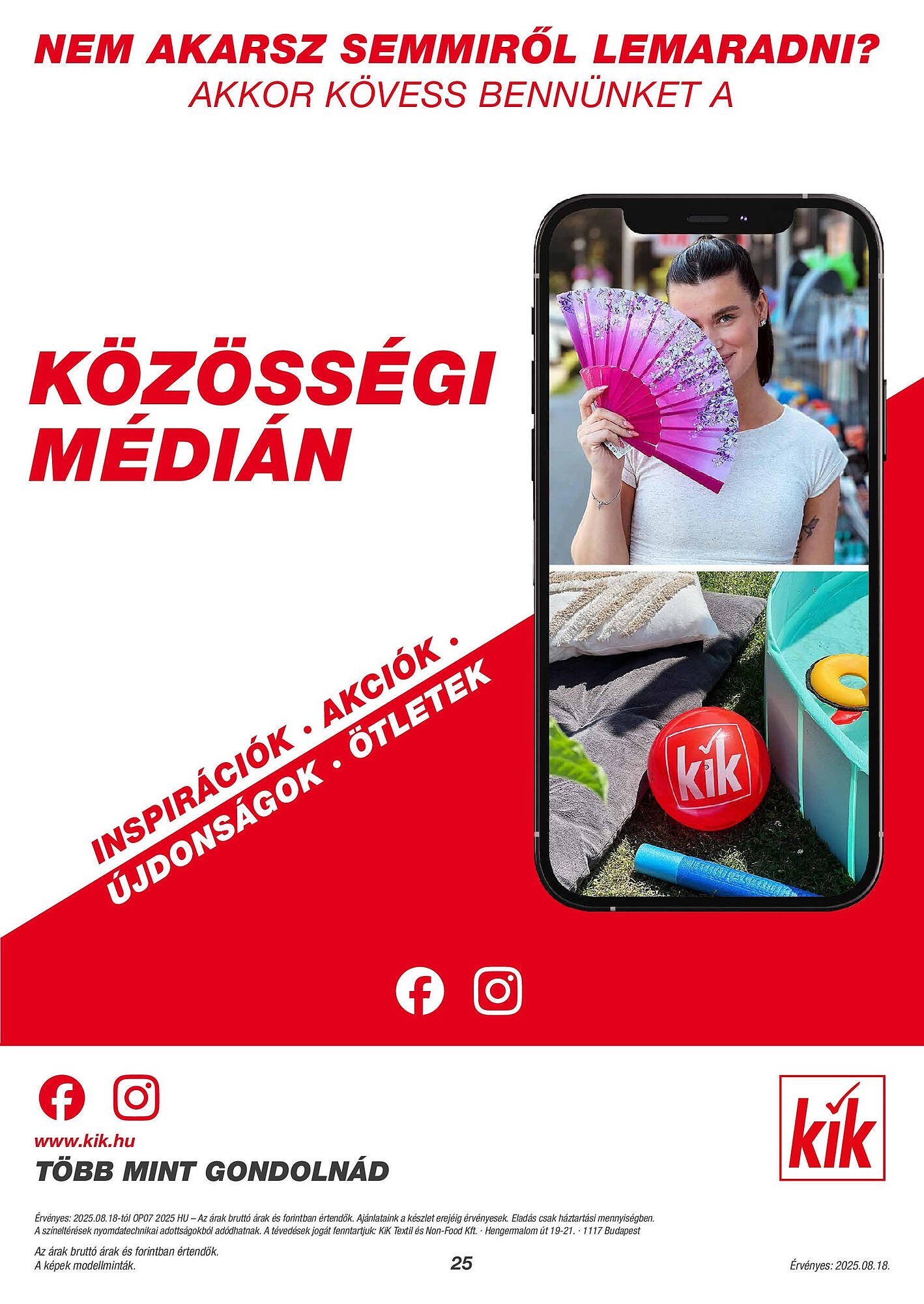 Kik akciós újság (2025-08-14 - 2025-08-24)