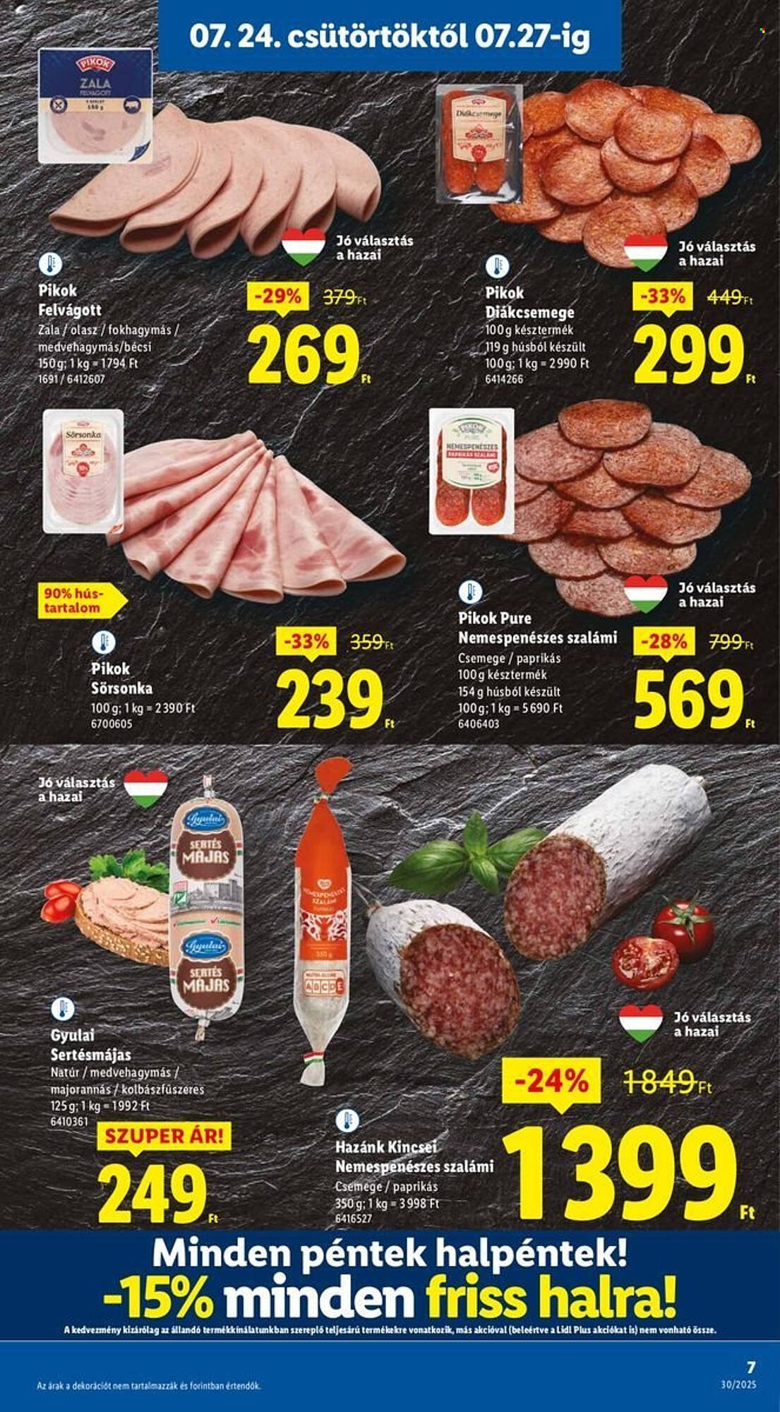 Lidl akciós újság (2025-07-24 - 2025-07-30)