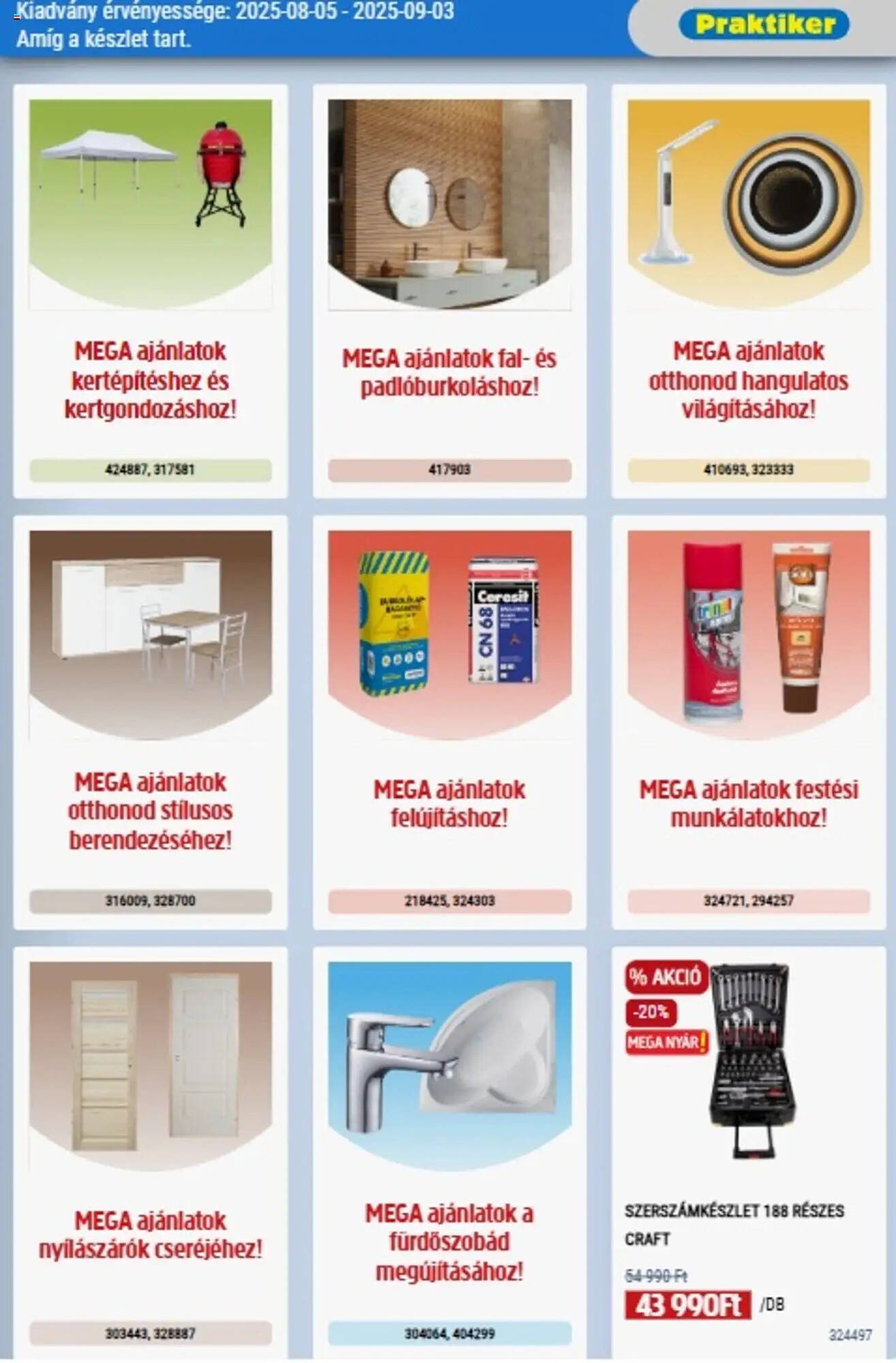 Praktiker akciós újság (2025-08-05 - 2025-09-03)