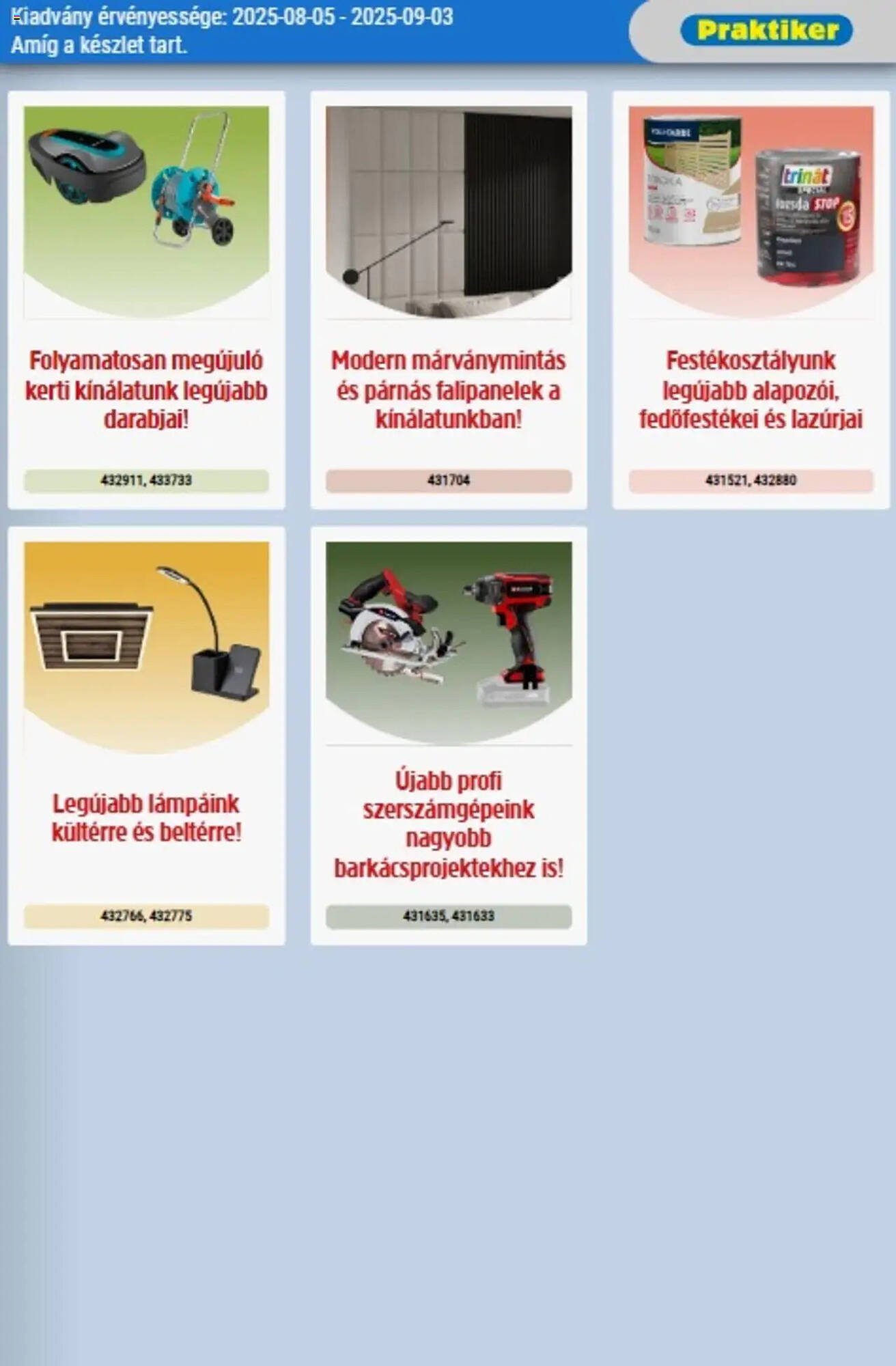 Praktiker akciós újság (2025-08-05 - 2025-09-03)