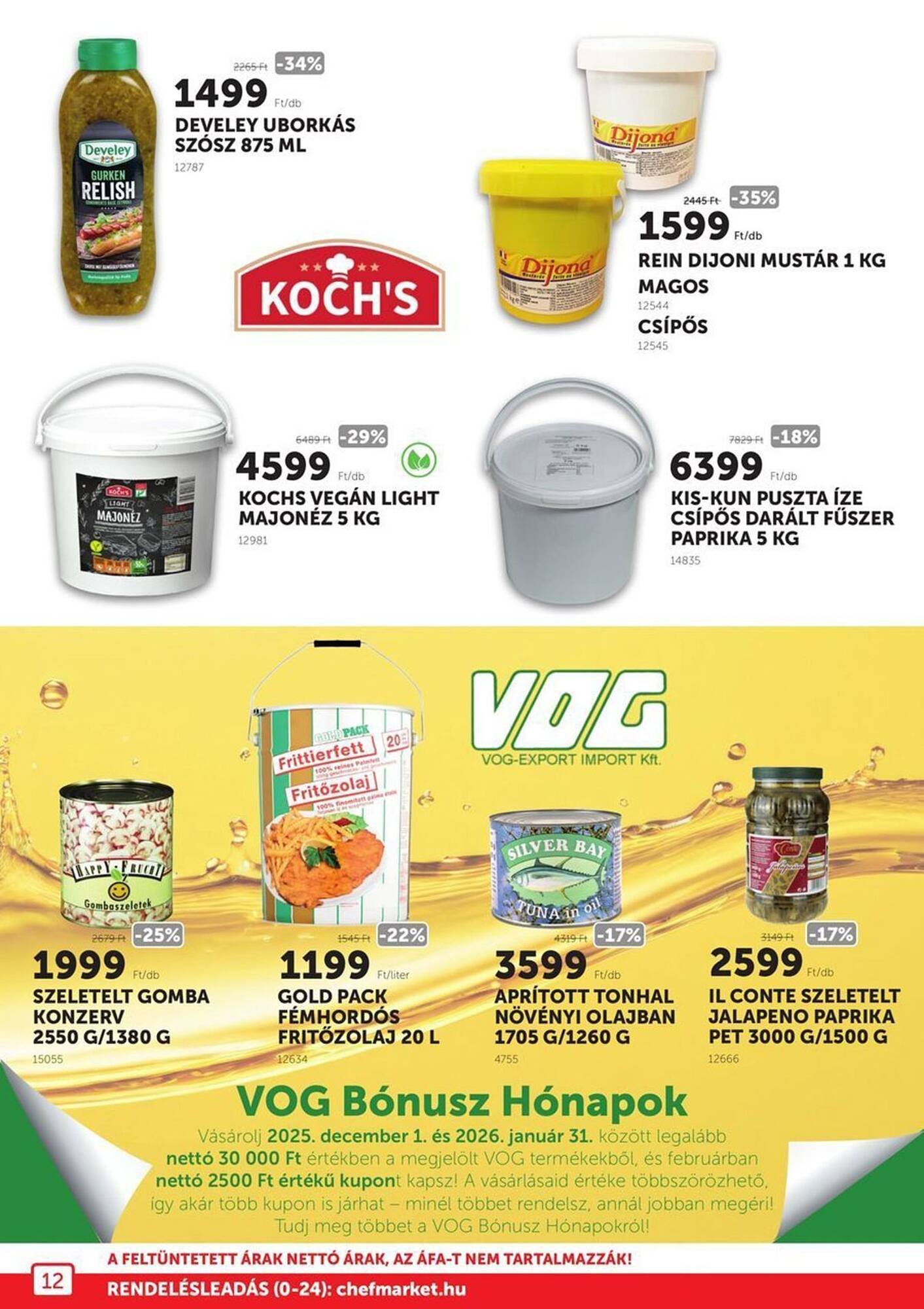 Chef Market akciós újság (2025-12-01 - 2026-01-31)