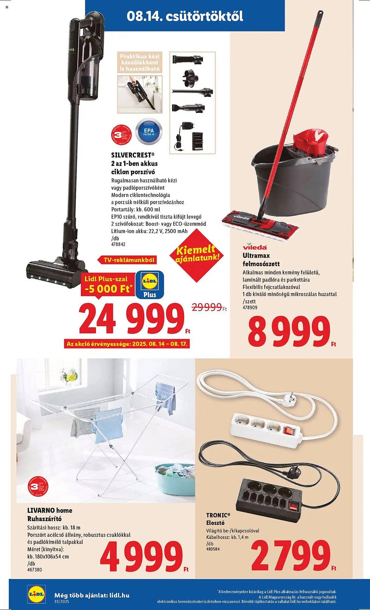 Lidl akciós újság (2025-08-14 - 2025-08-20)