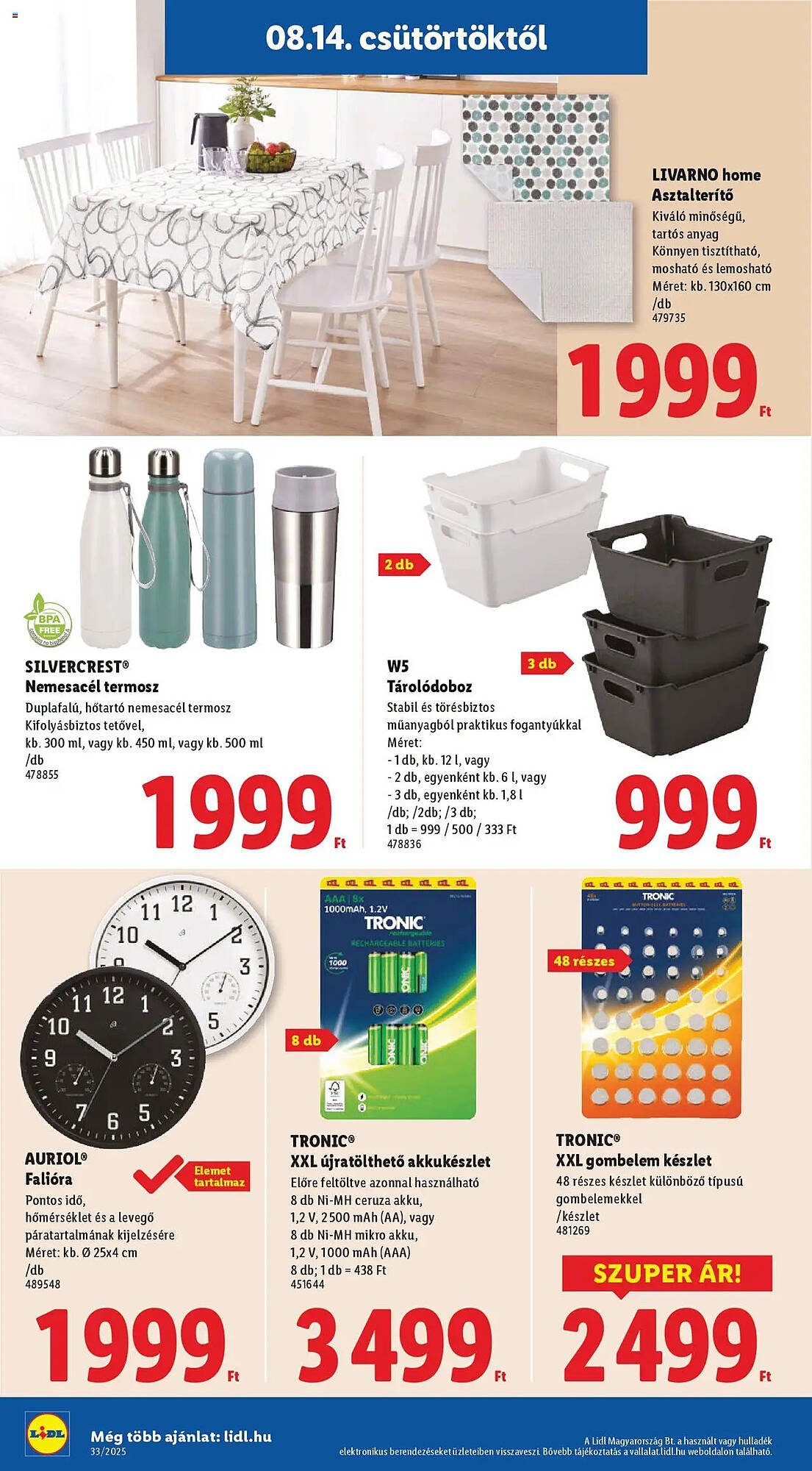 Lidl akciós újság (2025-08-14 - 2025-08-20)