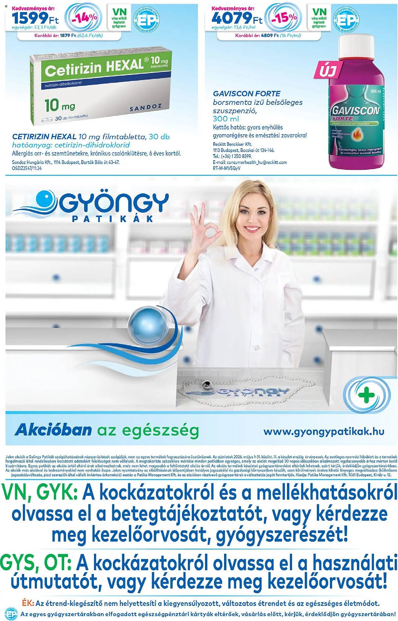 Gyöngy Patikák akciós újság
