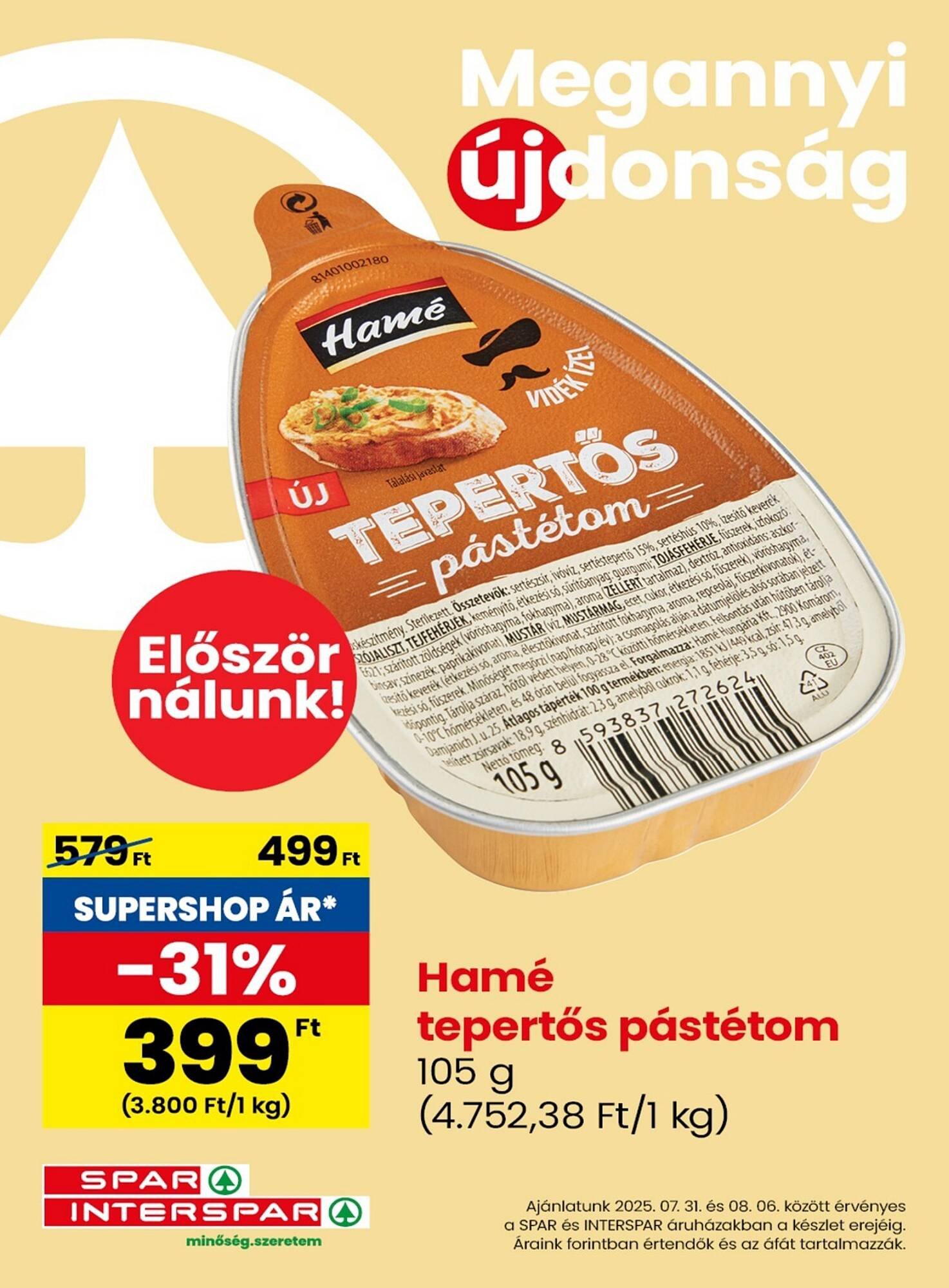 Spar akciós újság (2025-07-31 - 2025-08-06)