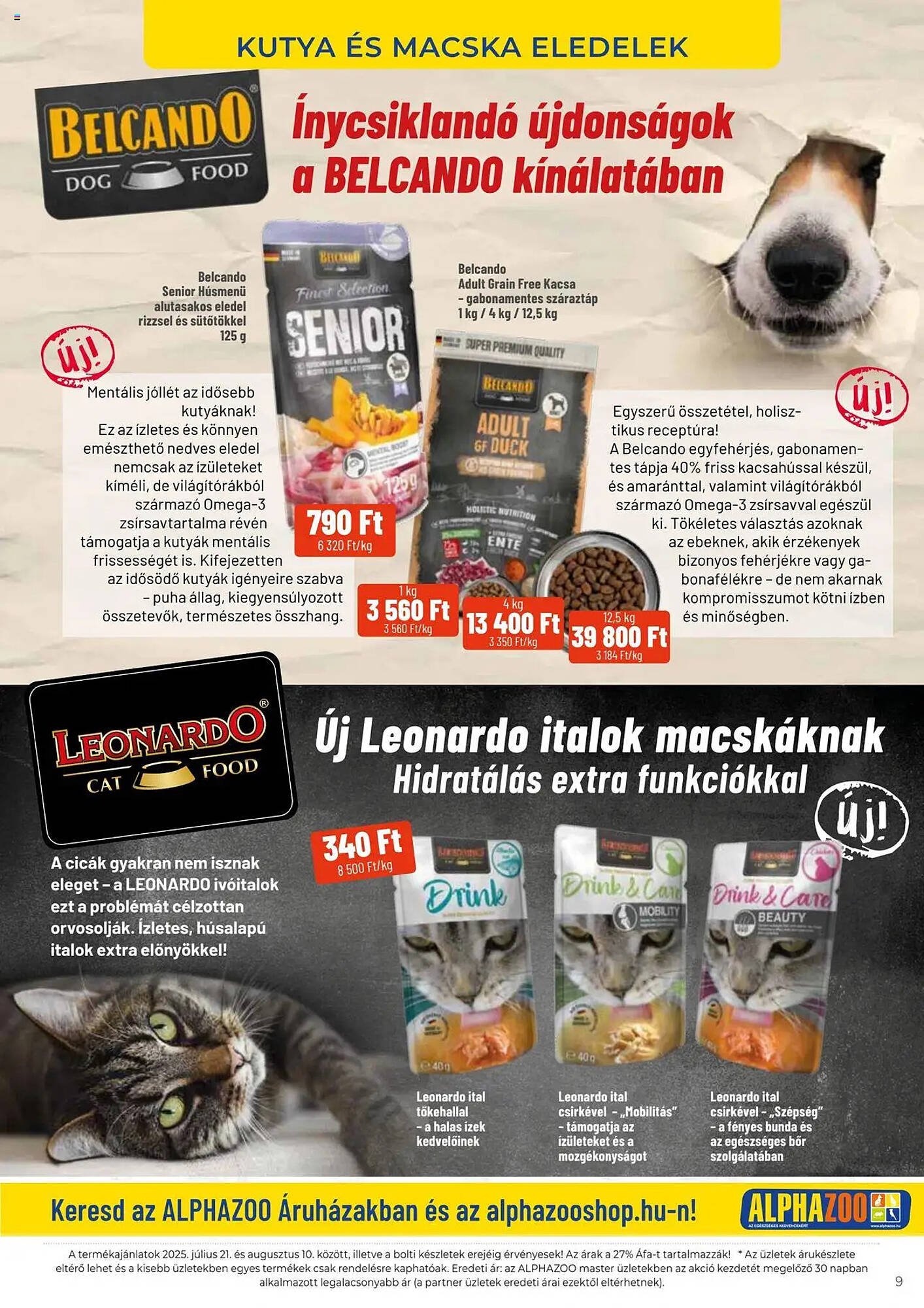 Alpha Zoo akciós újság (2025-07-21 - 2025-08-10)