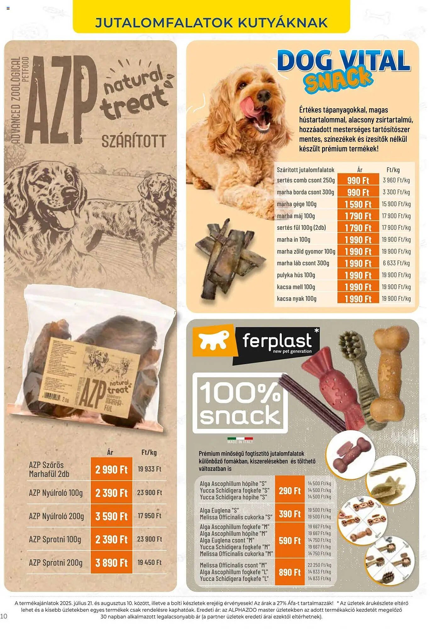 Alpha Zoo akciós újság (2025-07-21 - 2025-08-10)