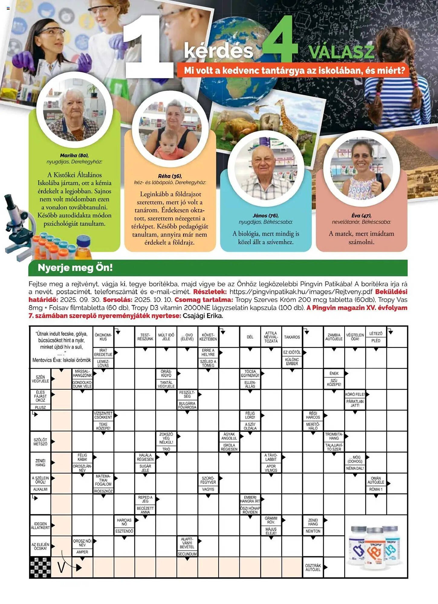 Pingvin Patika akciós újság (2025-09-01 - 2025-09-30)