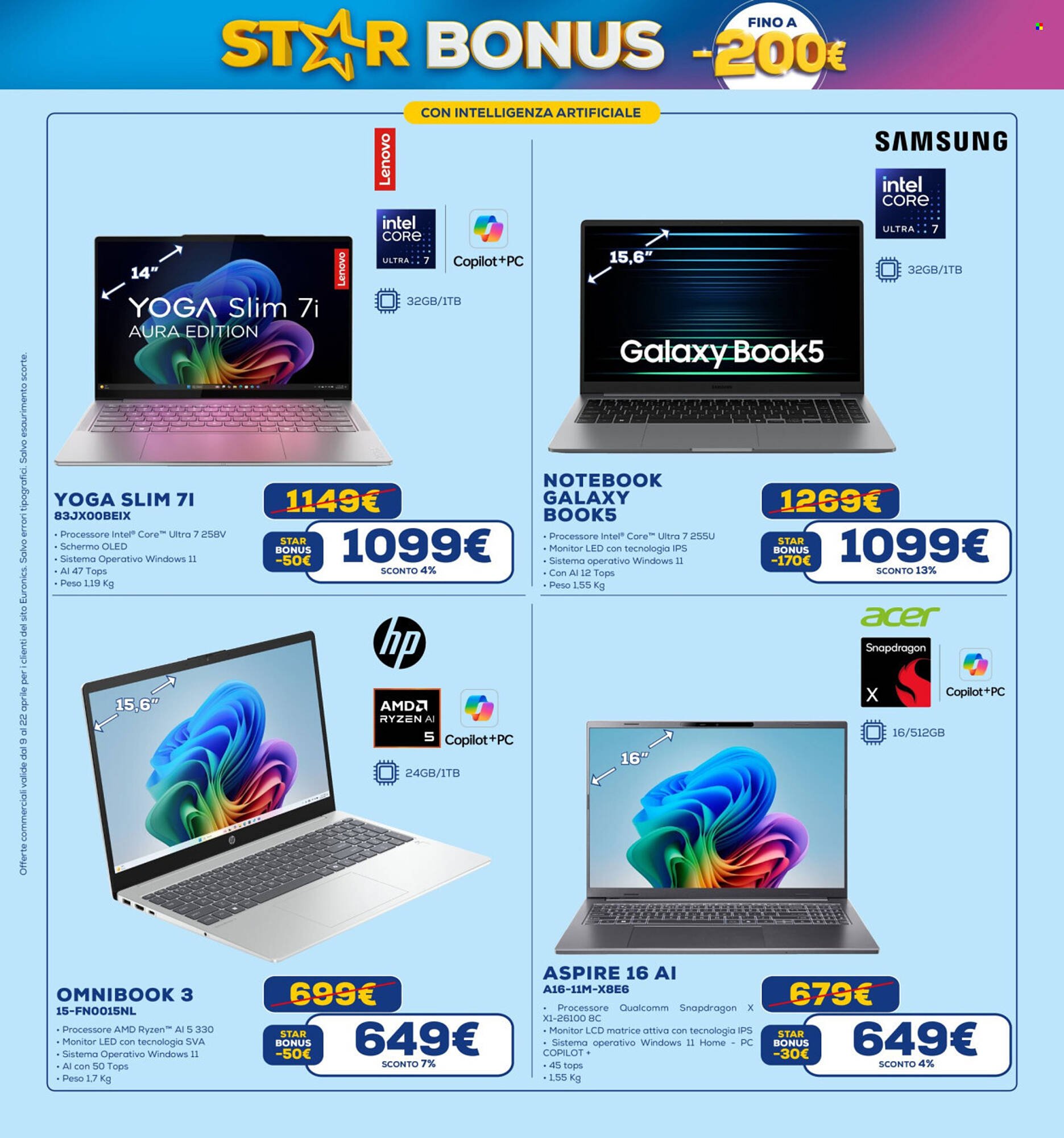 Volantino Euronics (2026-04-09 - 2026-04-22)