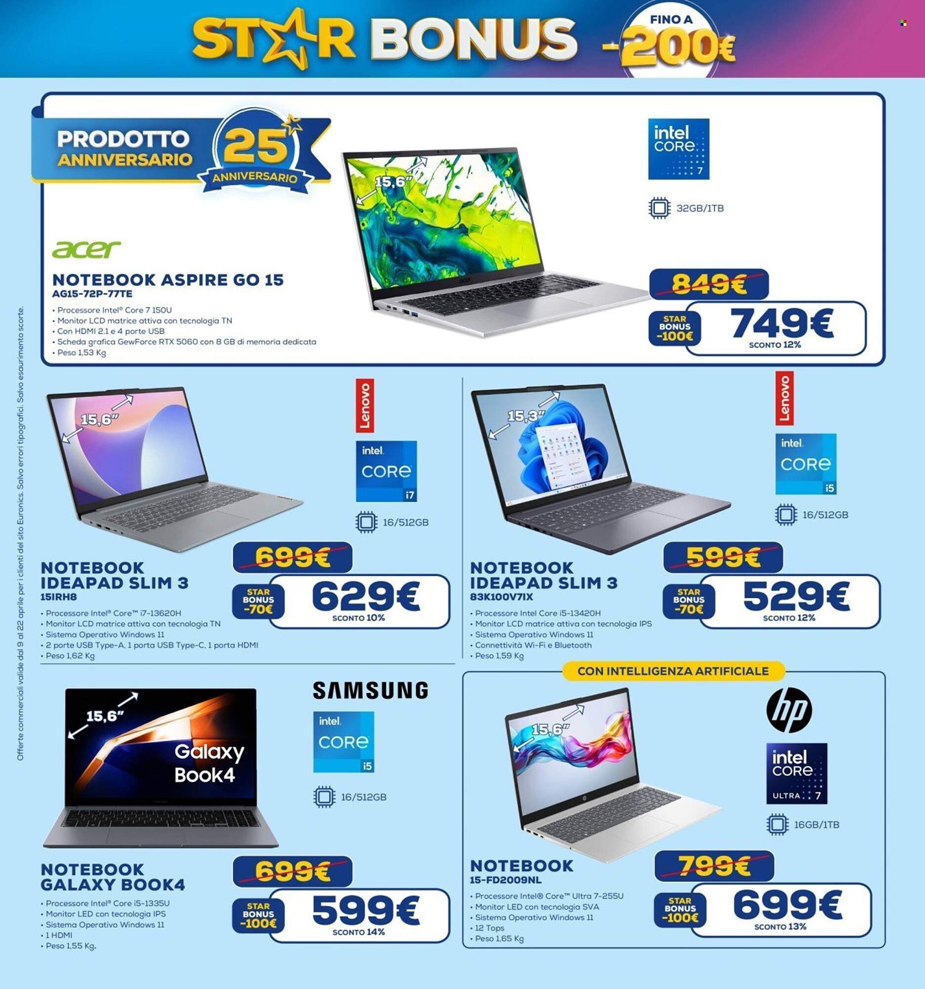 Volantino Euronics (2026-04-09 - 2026-04-22)