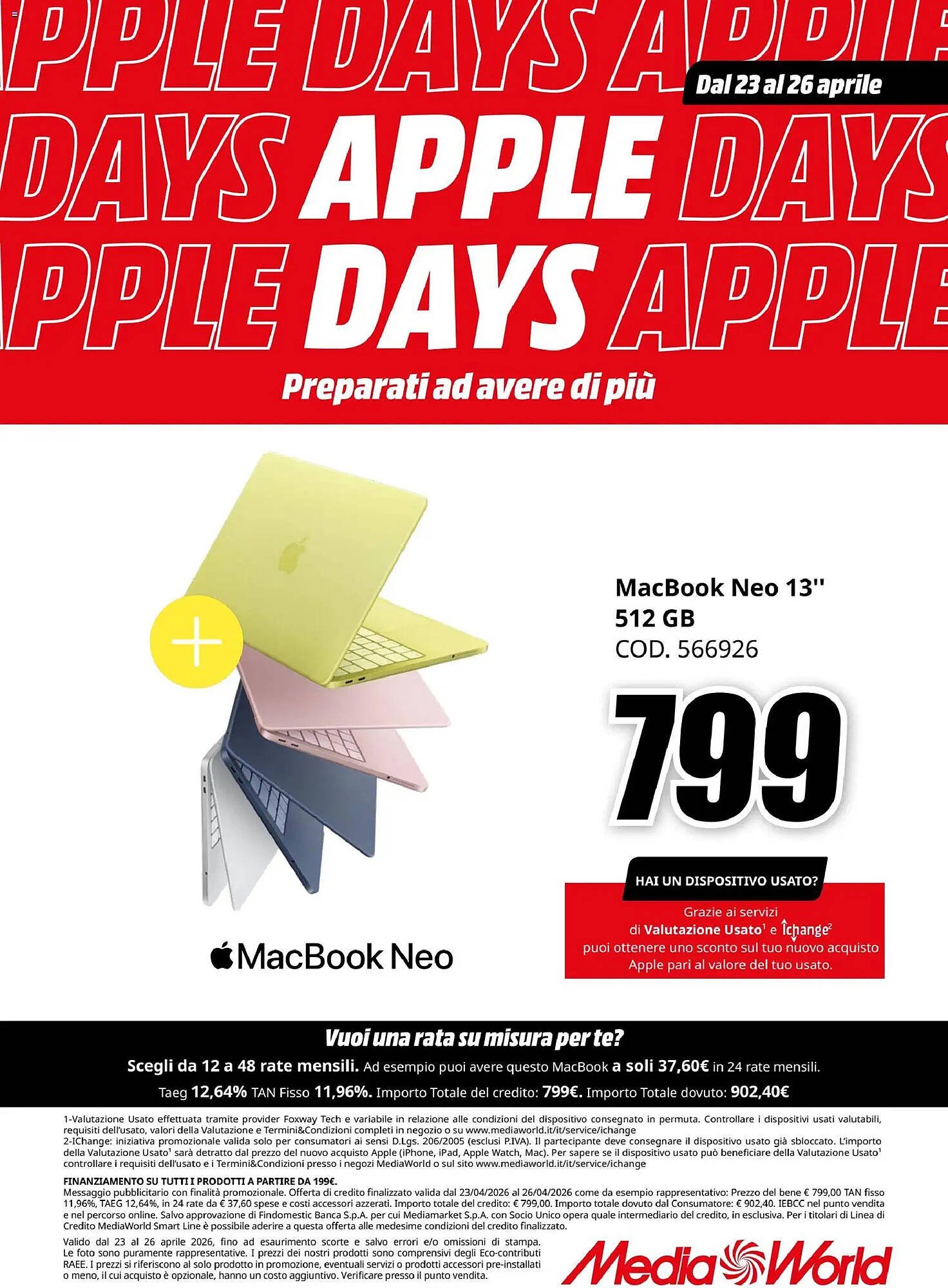 Volantino MediaWorld (2026-04-23 - 2026-04-26)