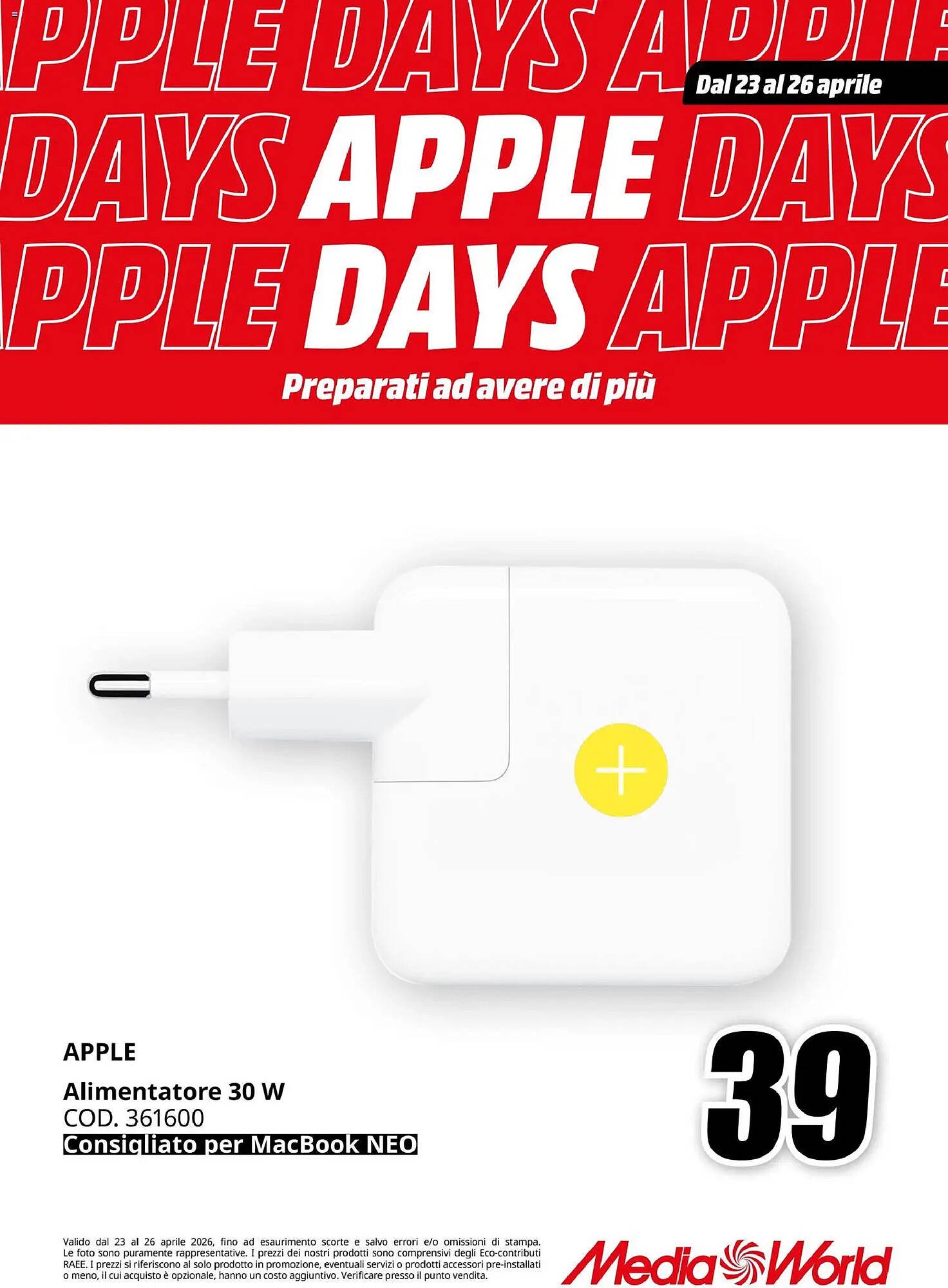 Volantino MediaWorld (2026-04-23 - 2026-04-26)