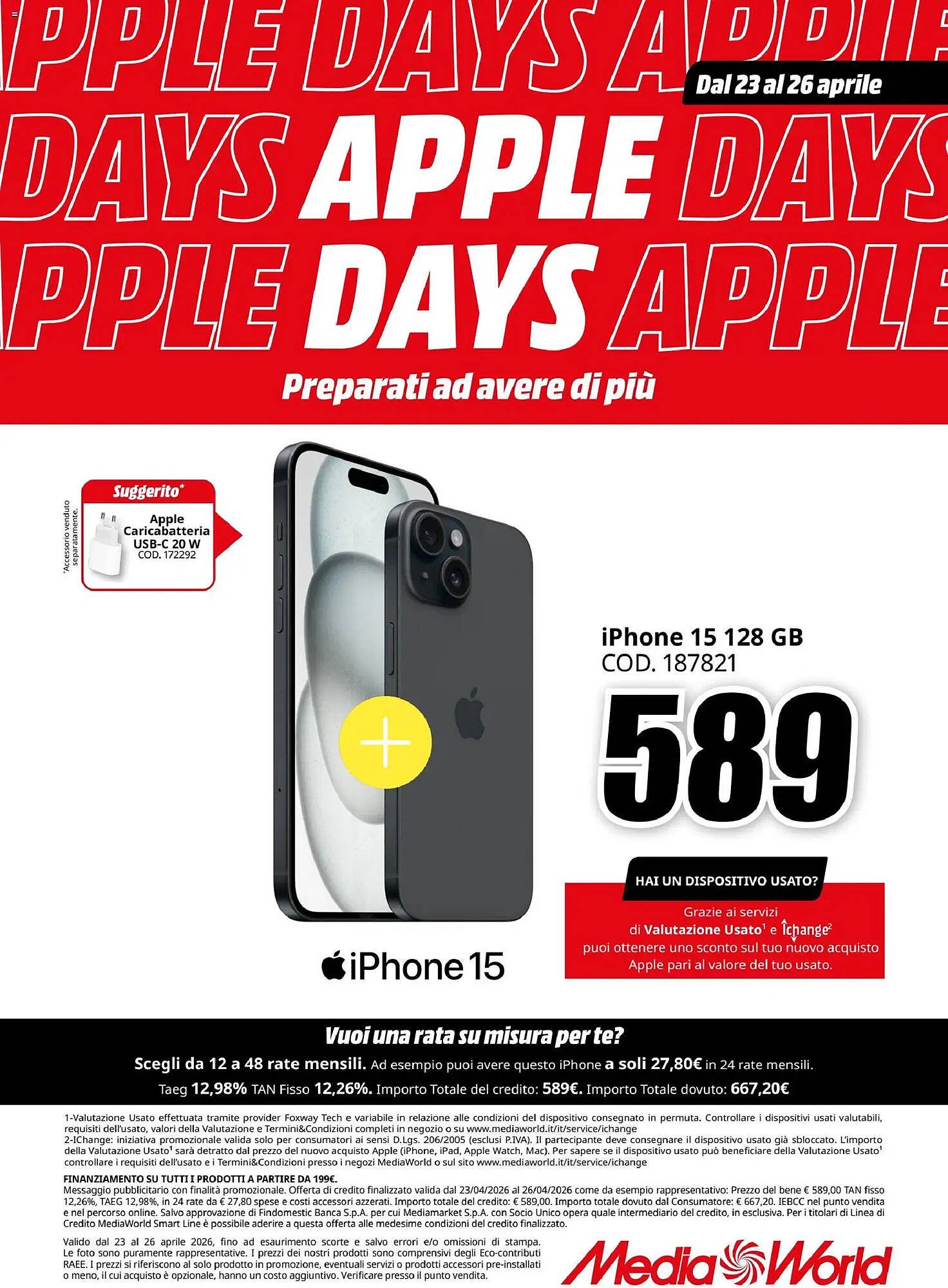 Volantino MediaWorld (2026-04-23 - 2026-04-26)
