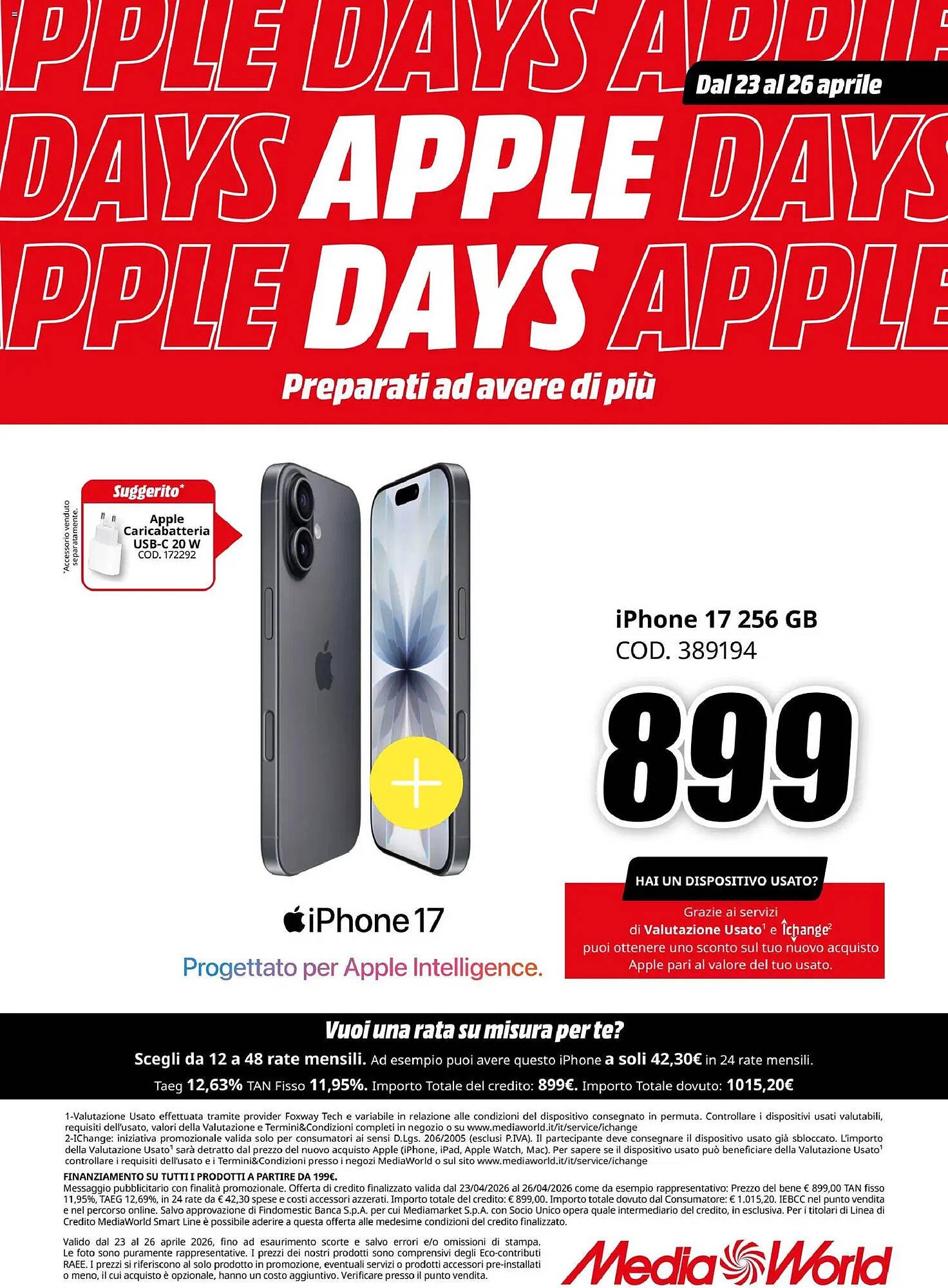 Volantino MediaWorld (2026-04-23 - 2026-04-26)
