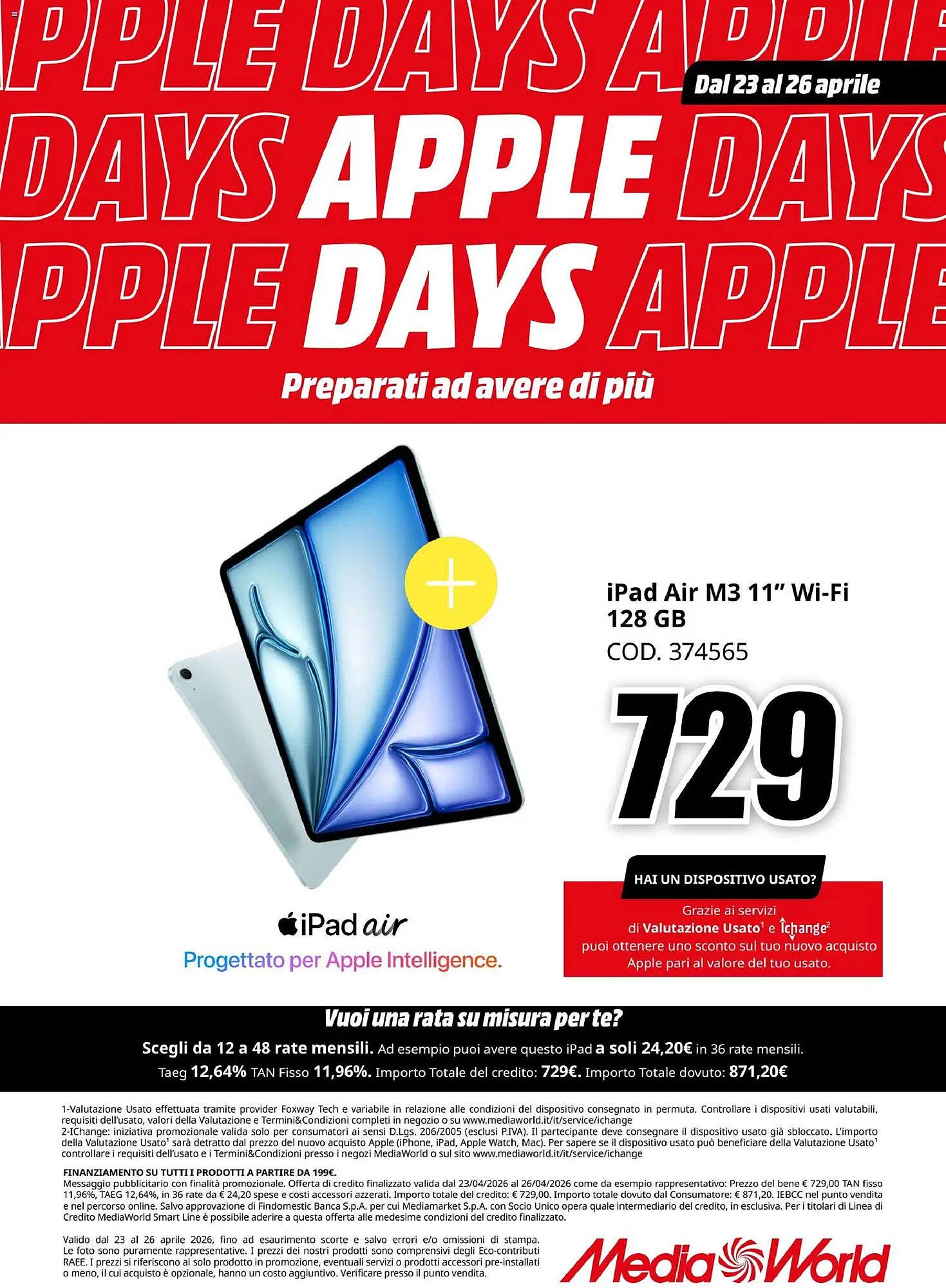 Volantino MediaWorld (2026-04-23 - 2026-04-26)