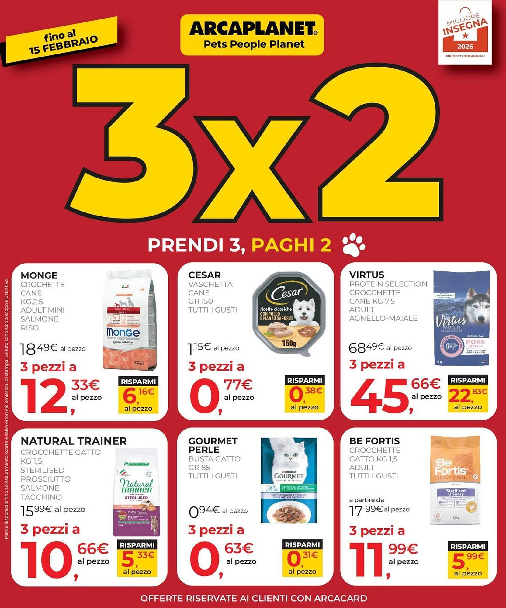 Volantino Arcaplanet (2026-02-02 - 2026-02-15)