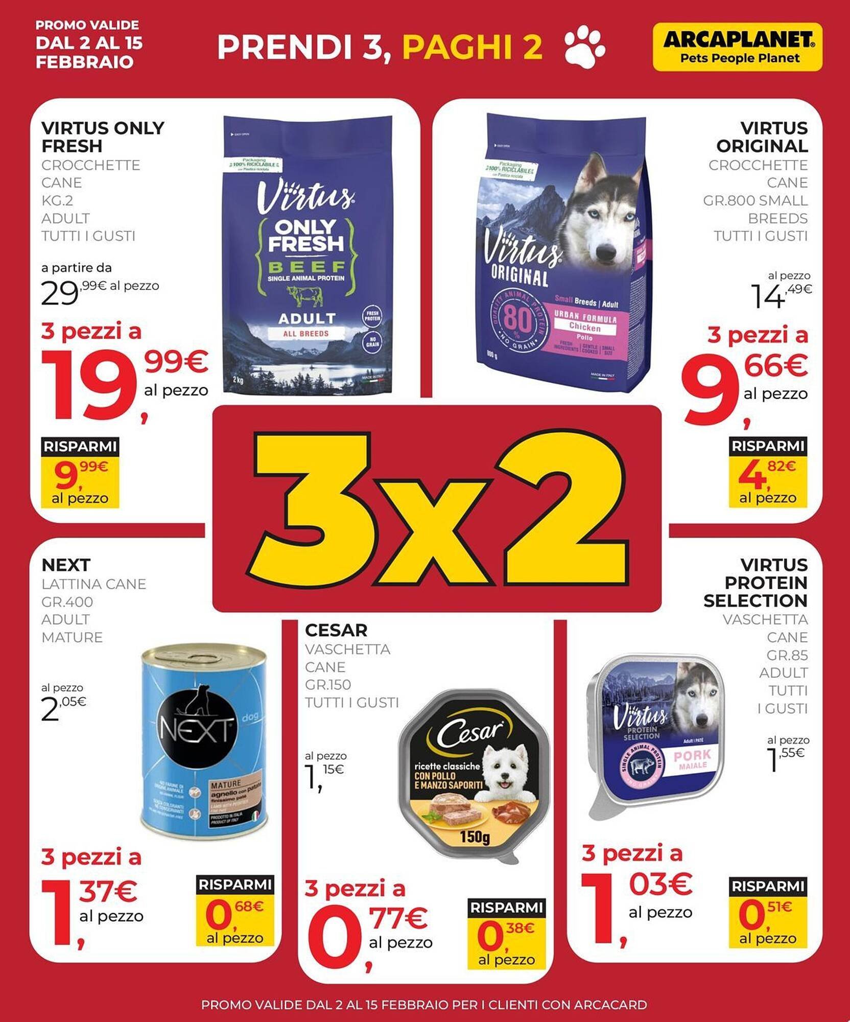 Volantino Arcaplanet (2026-02-02 - 2026-02-15)