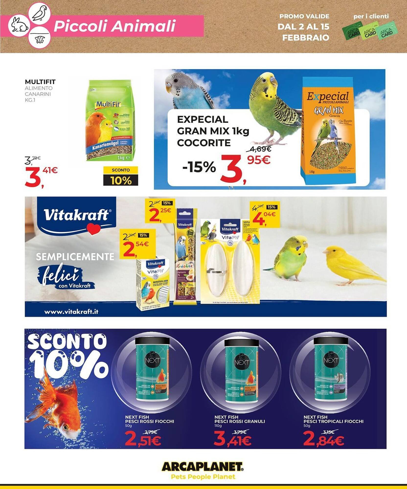 Volantino Arcaplanet (2026-02-02 - 2026-02-15)