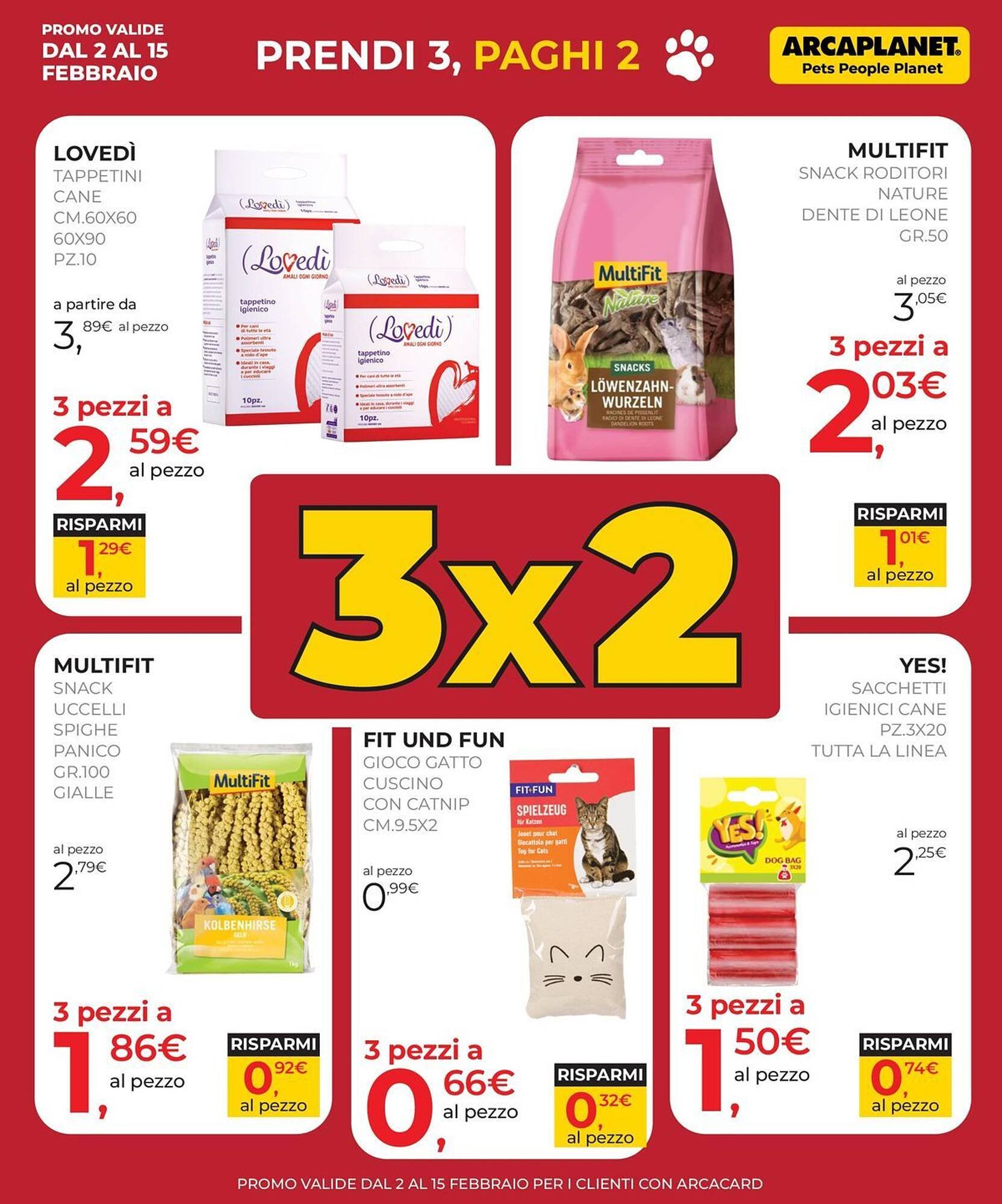 Volantino Arcaplanet (2026-02-02 - 2026-02-15)