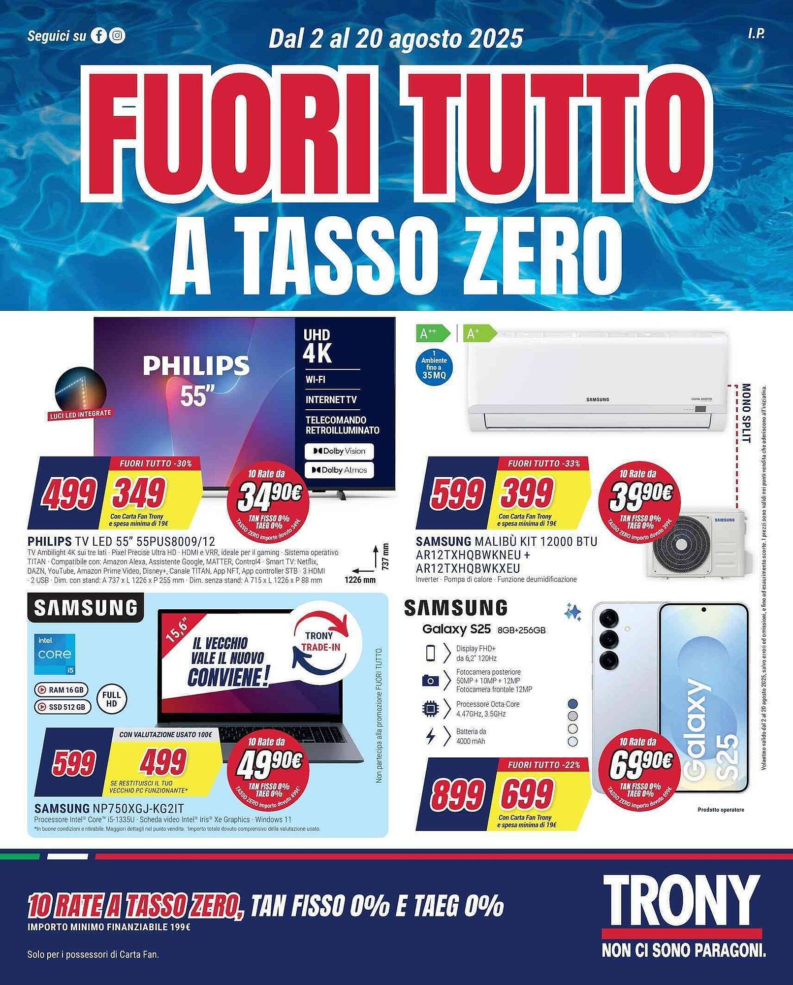 Volantino Trony (2025-08-01 - 2025-08-20)