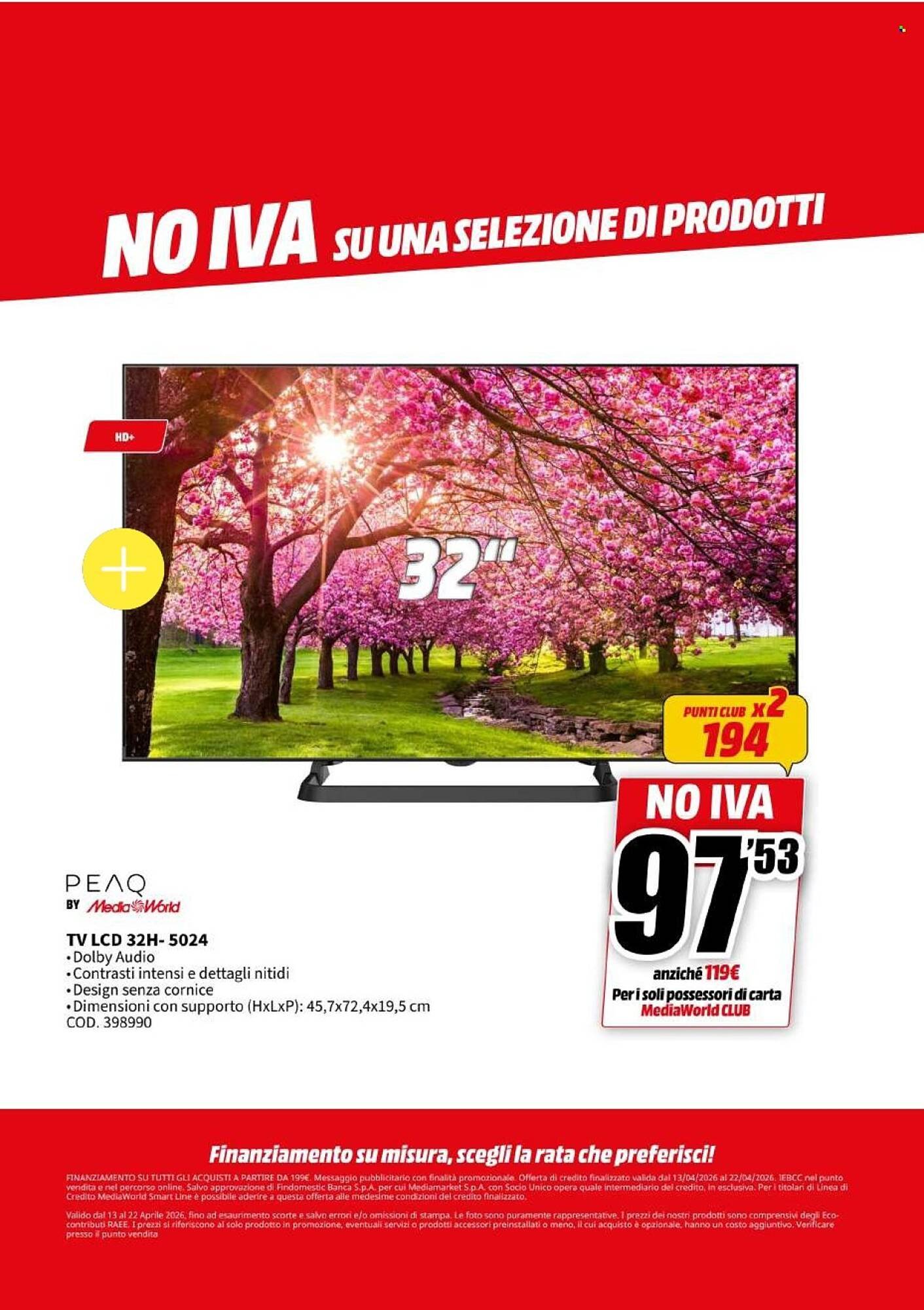 Volantino MediaWorld (2026-04-13 - 2026-04-22)