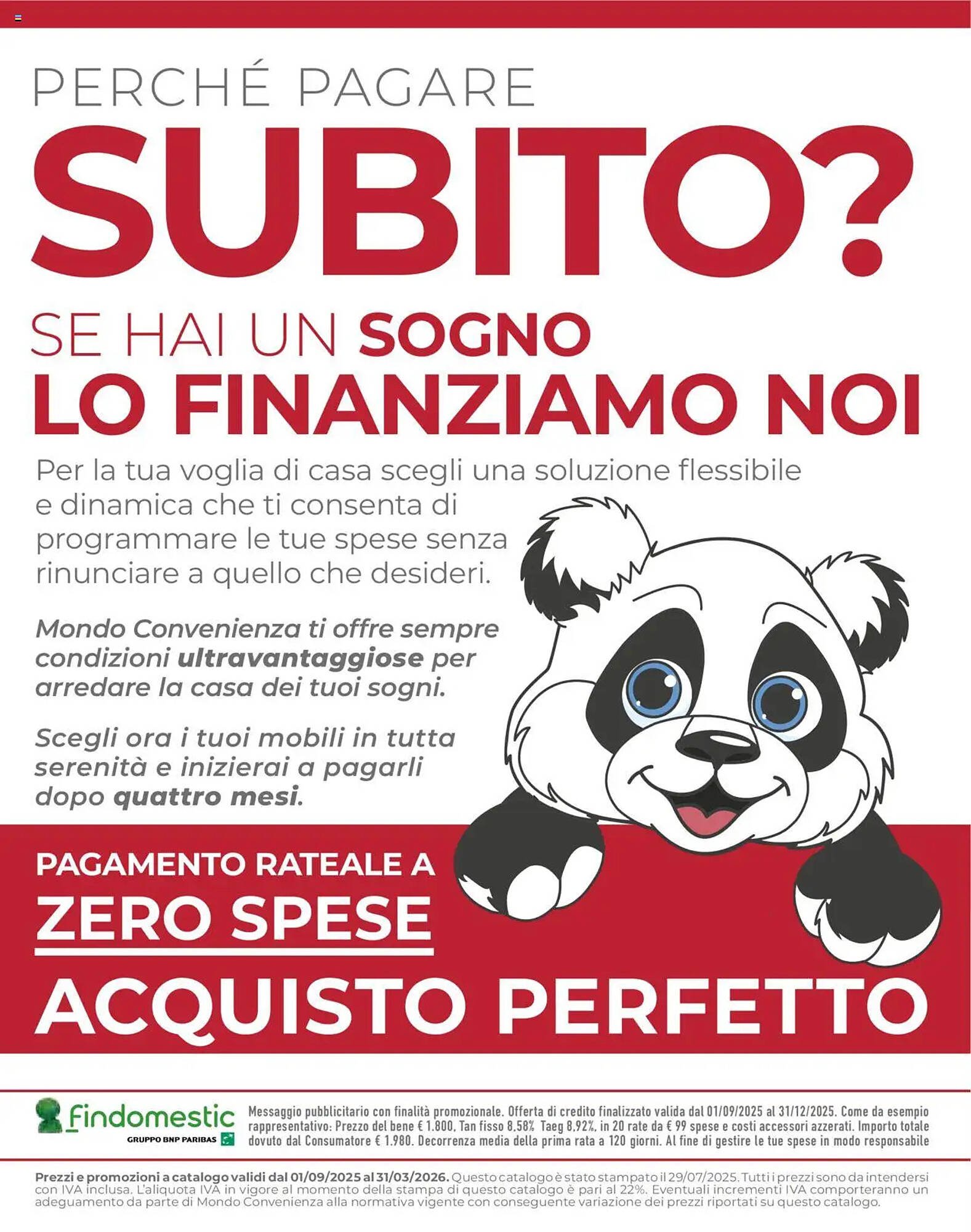 Volantino Mondo Convenienza (2025-09-01 - 2025-12-31)