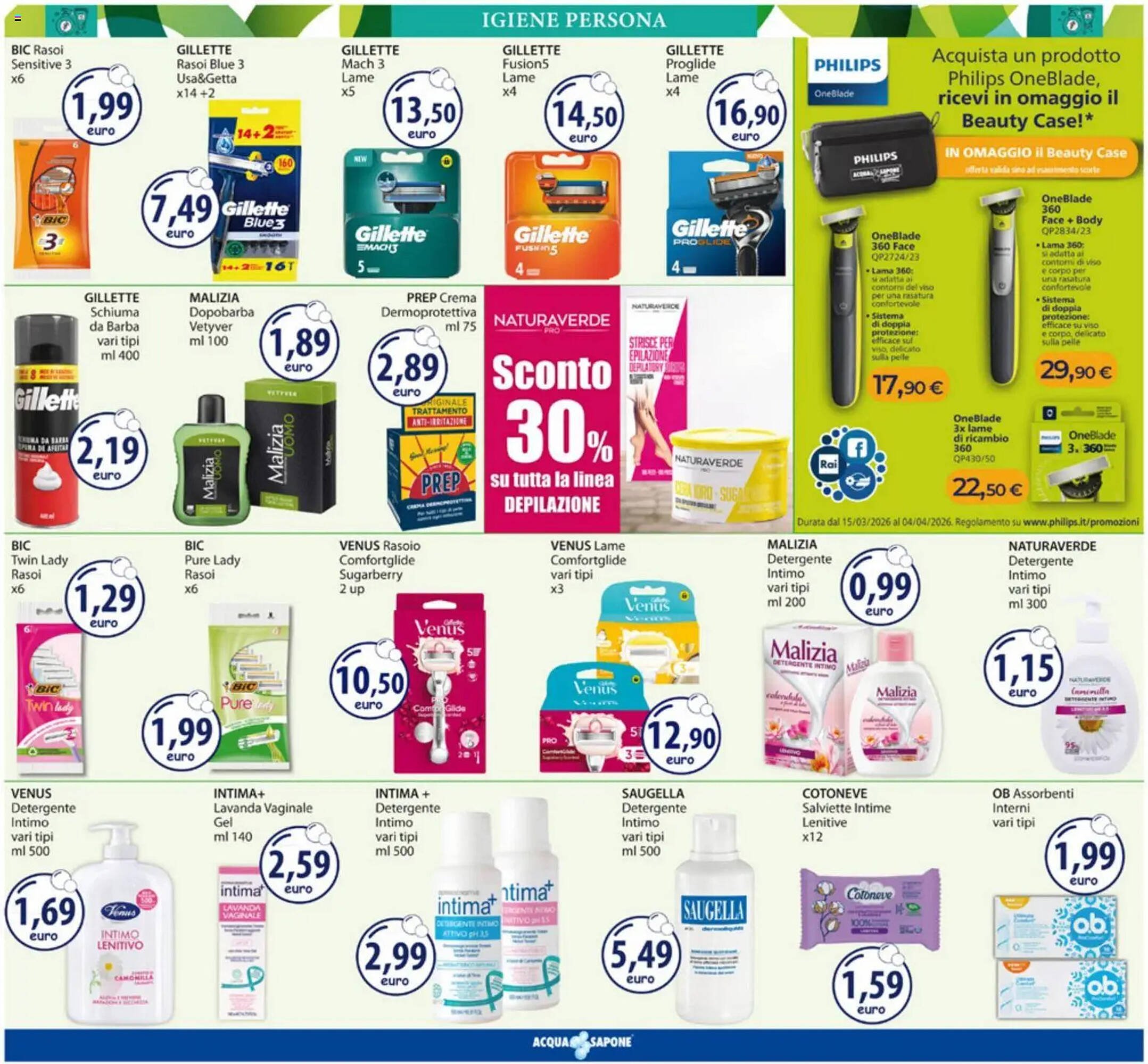 Volantino Acqua &amp; Sapone (2026-03-09 - 2026-03-22)