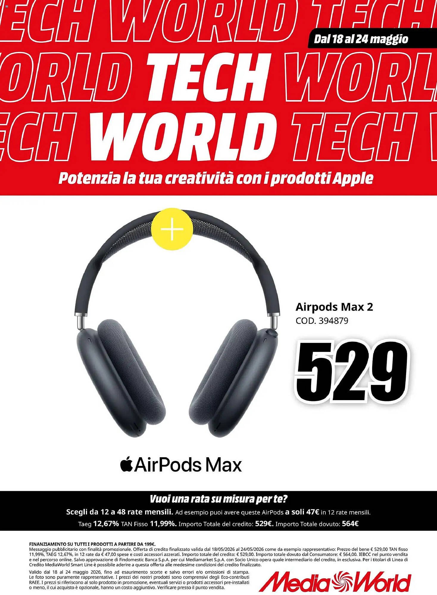 Volantino MediaWorld (2026-05-18 - 2026-05-24)