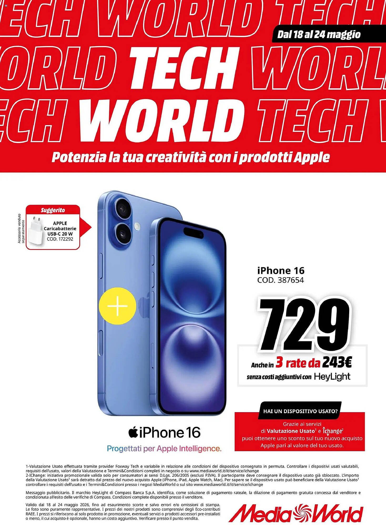 Volantino MediaWorld (2026-05-18 - 2026-05-24)