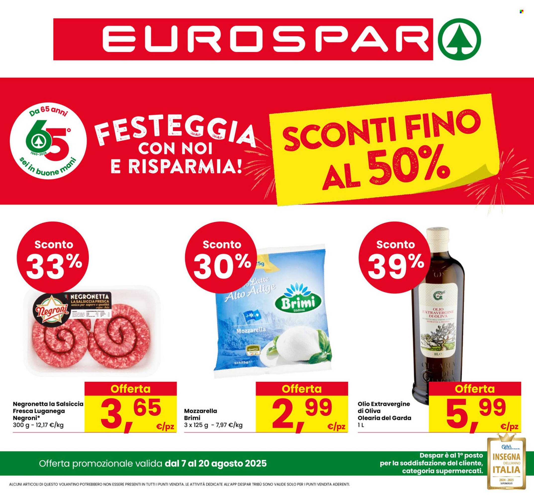 Volantino Eurospar (2025-08-07 - 2025-08-20)