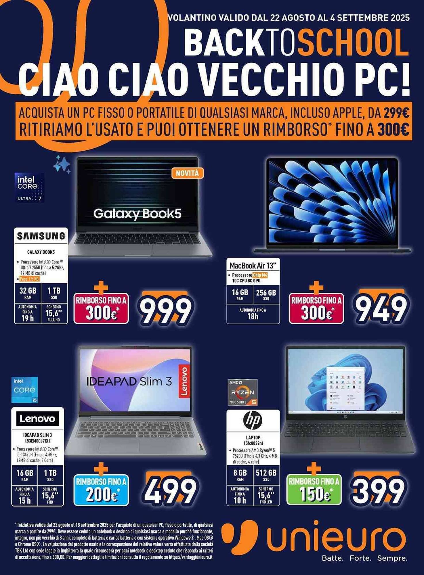 Volantino Unieuro (2025-08-22 - 2025-09-04)