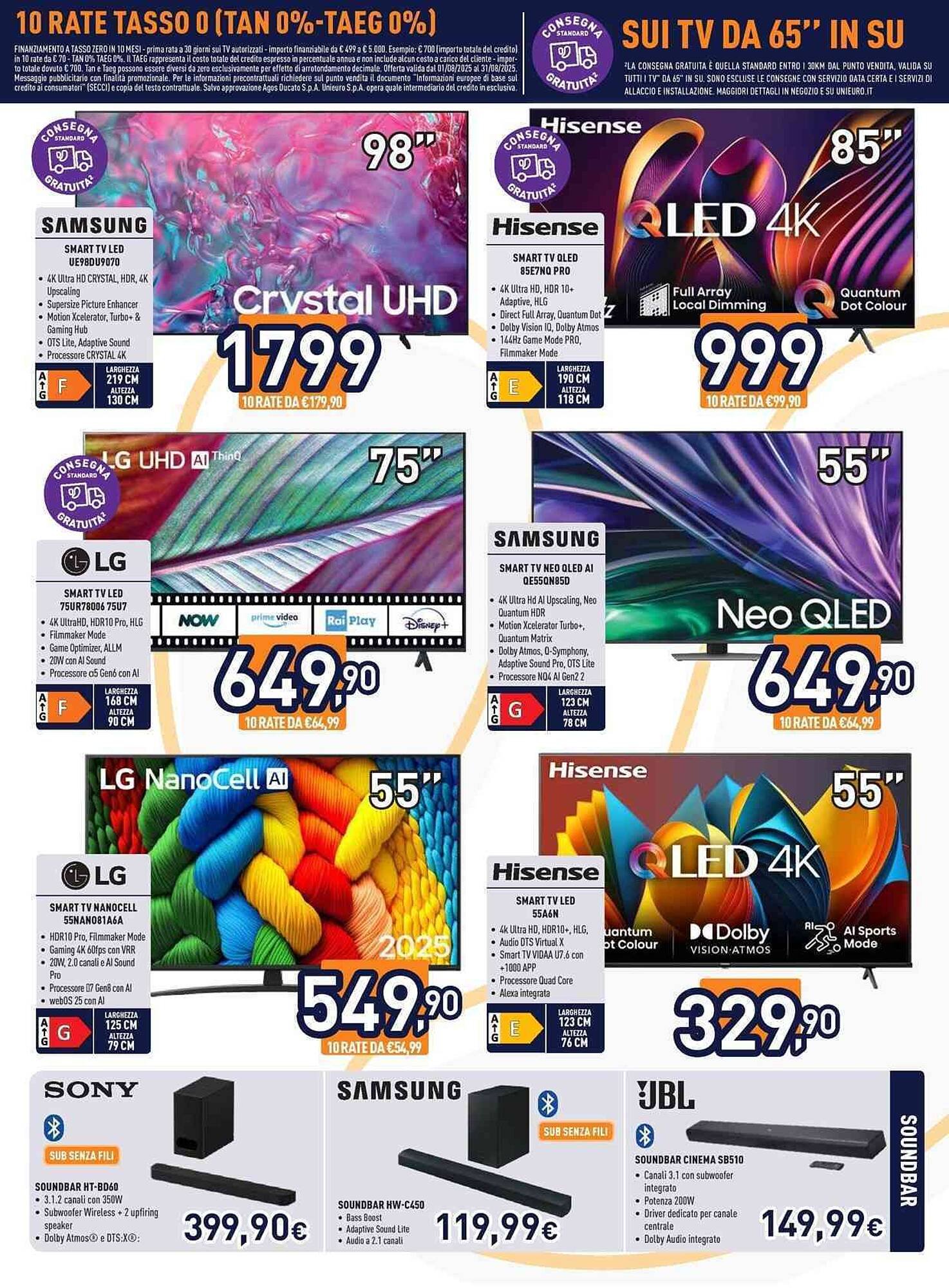 Volantino Unieuro (2025-08-22 - 2025-09-04)