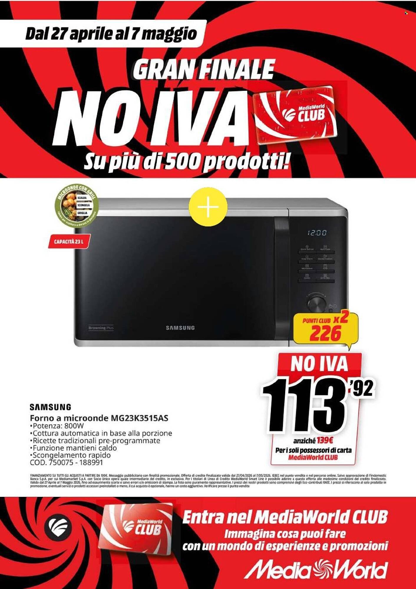 Volantino MediaWorld (2026-04-27 - 2026-05-07)