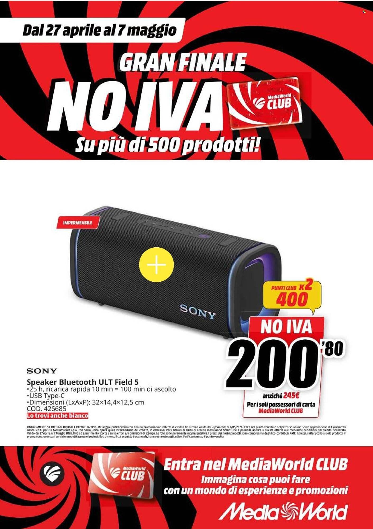 Volantino MediaWorld (2026-04-27 - 2026-05-07)