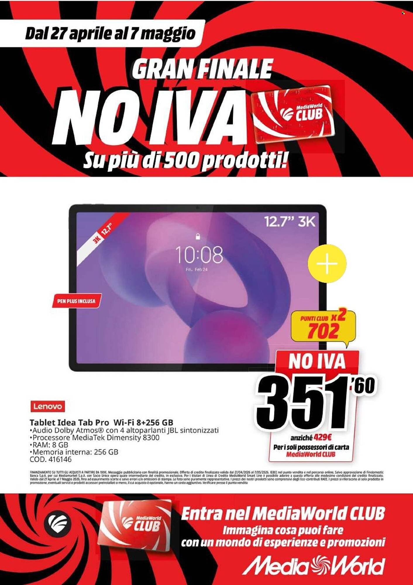 Volantino MediaWorld (2026-04-27 - 2026-05-07)