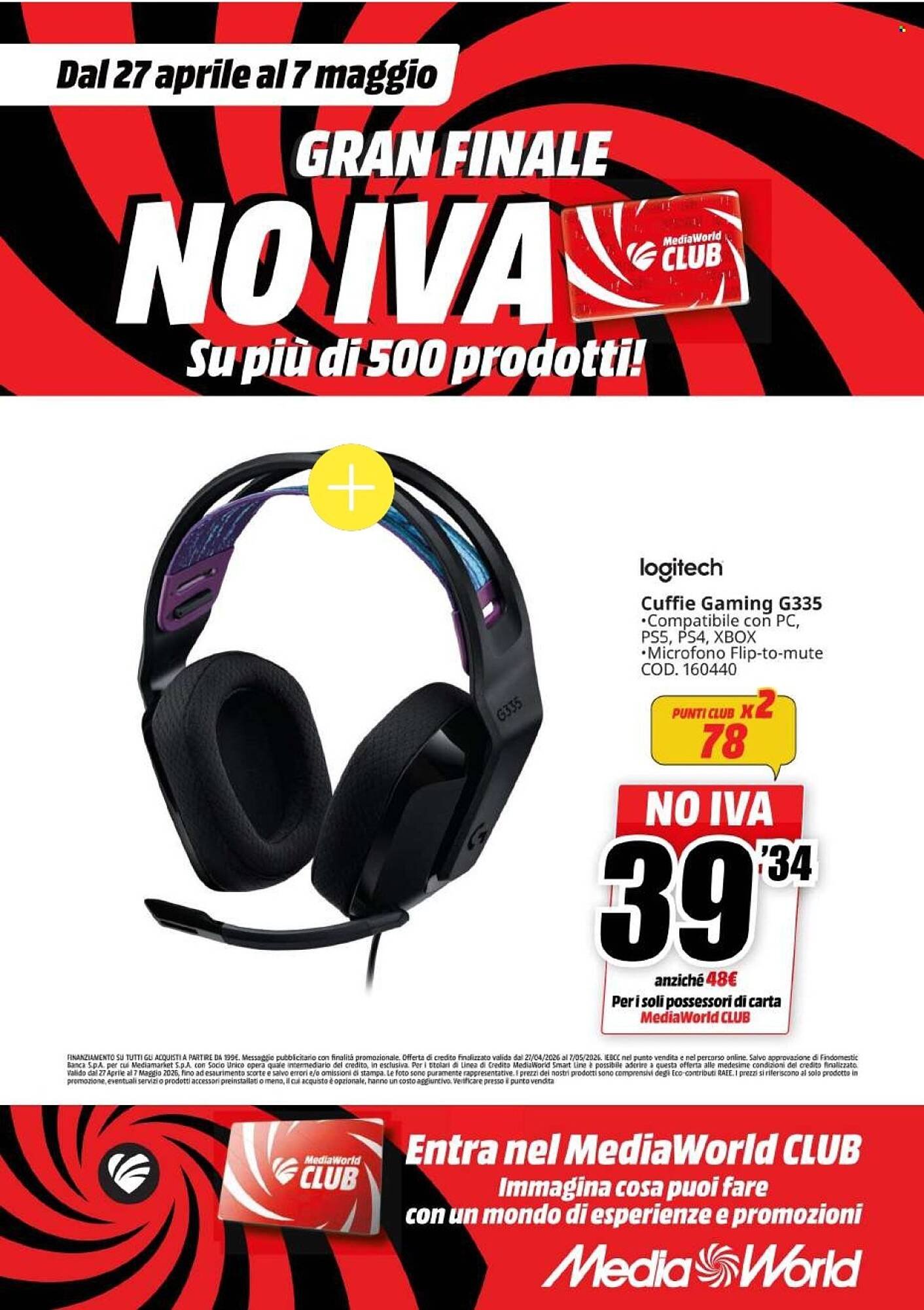 Volantino MediaWorld (2026-04-27 - 2026-05-07)
