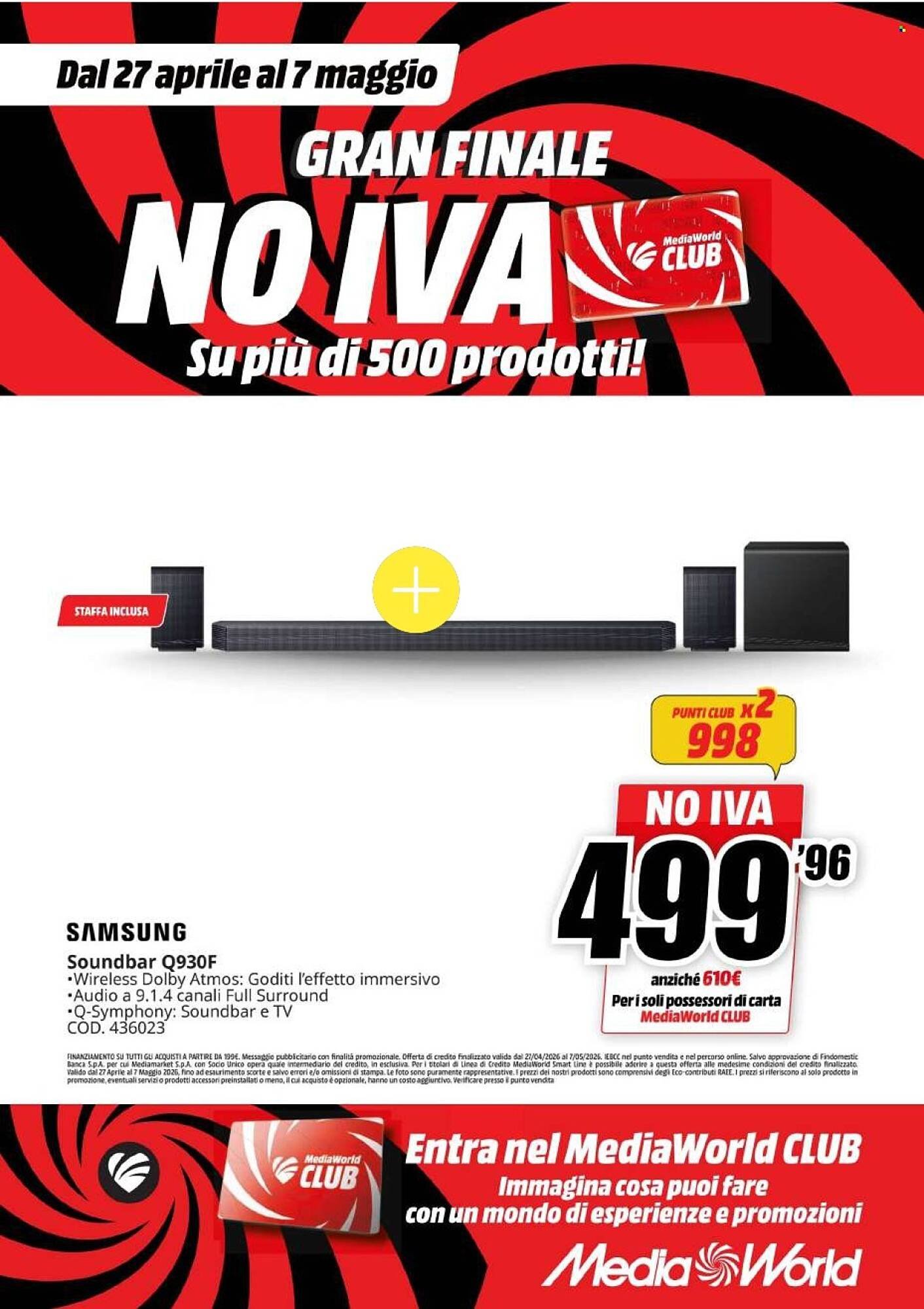 Volantino MediaWorld (2026-04-27 - 2026-05-07)