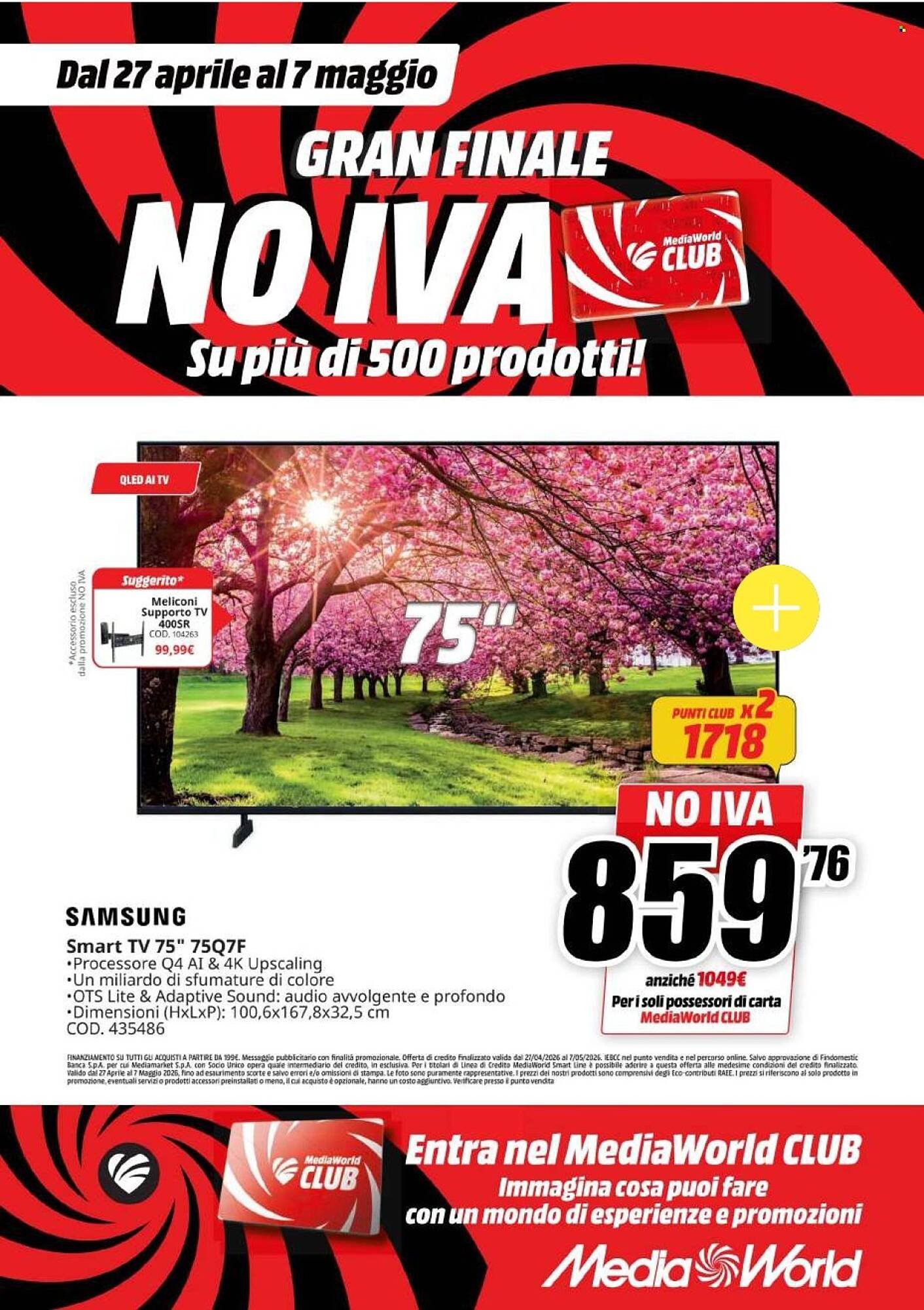 Volantino MediaWorld (2026-04-27 - 2026-05-07)