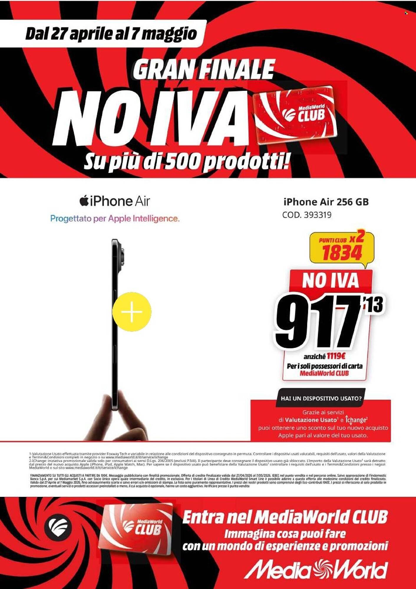 Volantino MediaWorld (2026-04-27 - 2026-05-07)