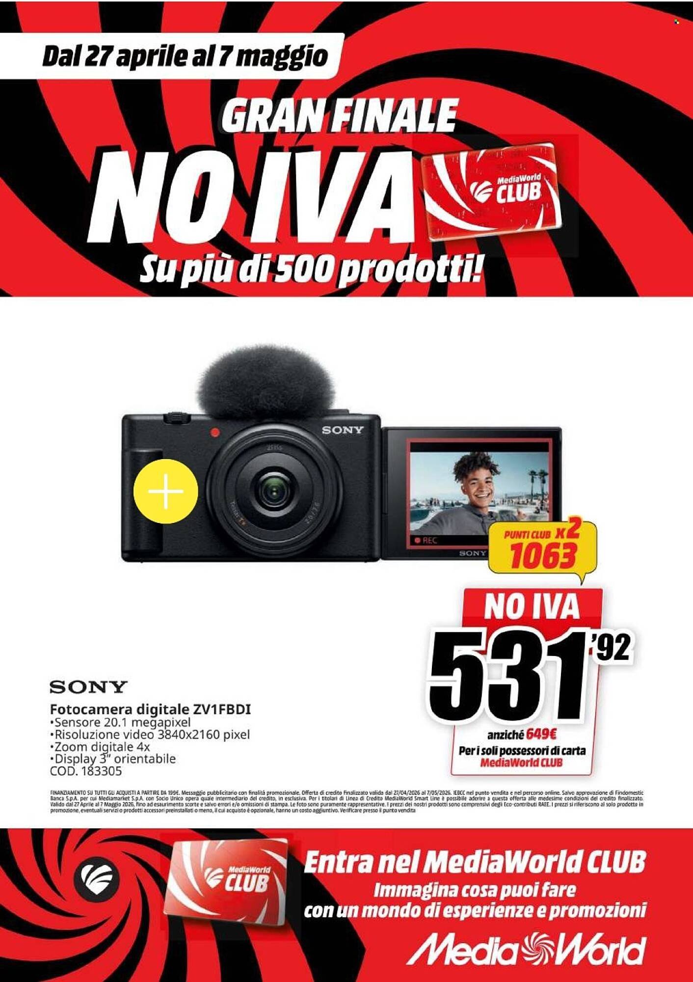 Volantino MediaWorld (2026-04-27 - 2026-05-07)