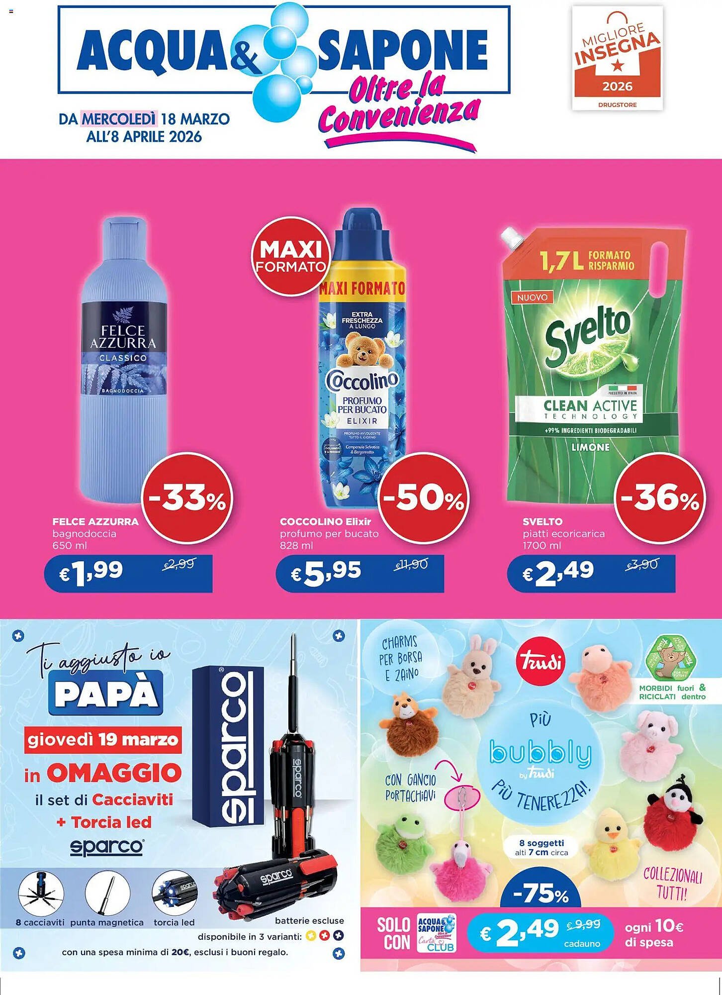Volantino Acqua &amp; Sapone (2026-03-18 - 2026-04-08)