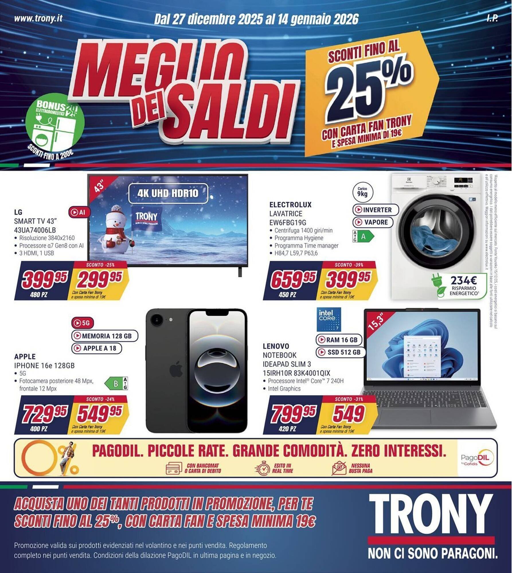 Volantino Trony (2025-12-29 - 2026-01-14)