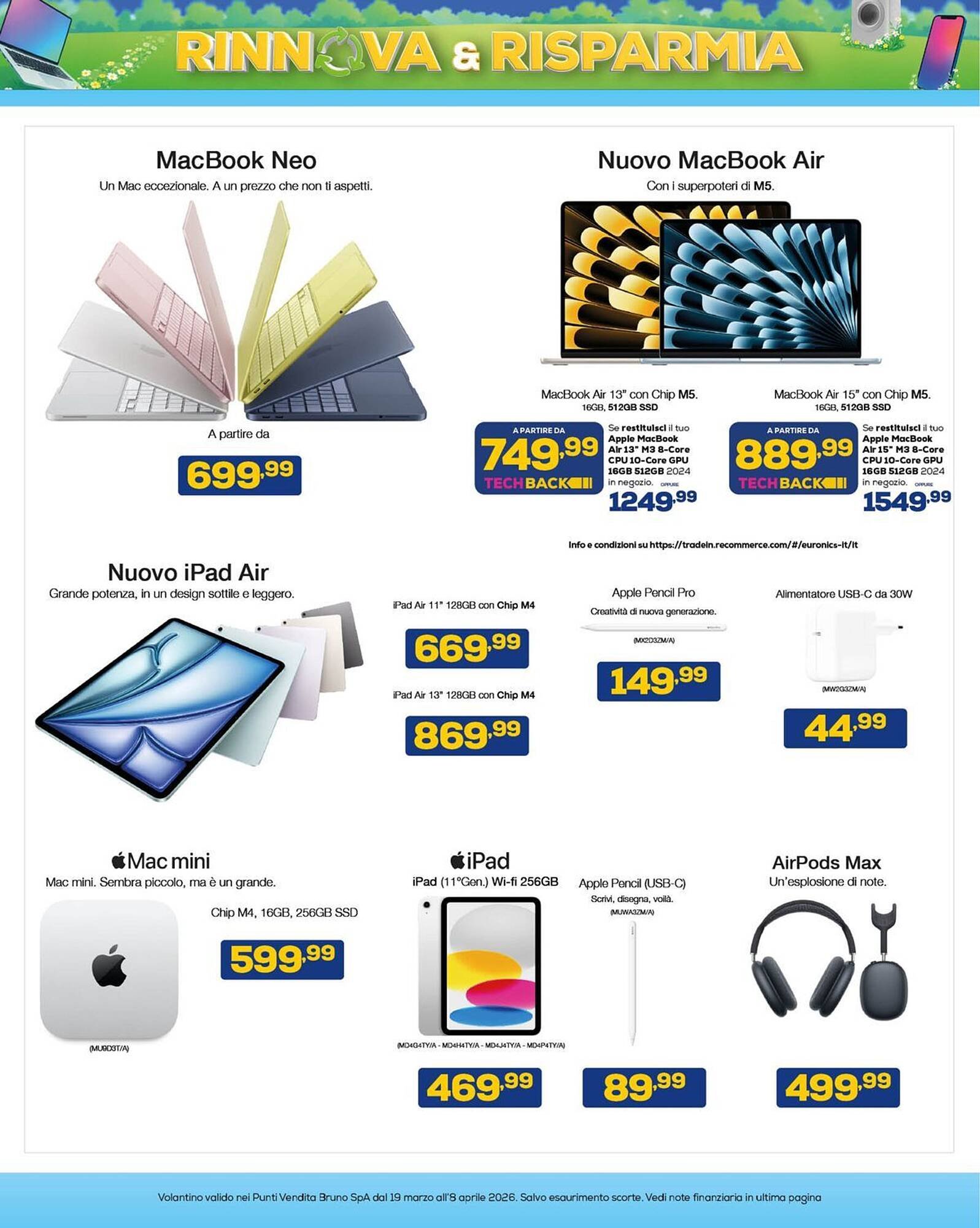 Volantino Euronics (2026-03-19 - 2026-04-08)