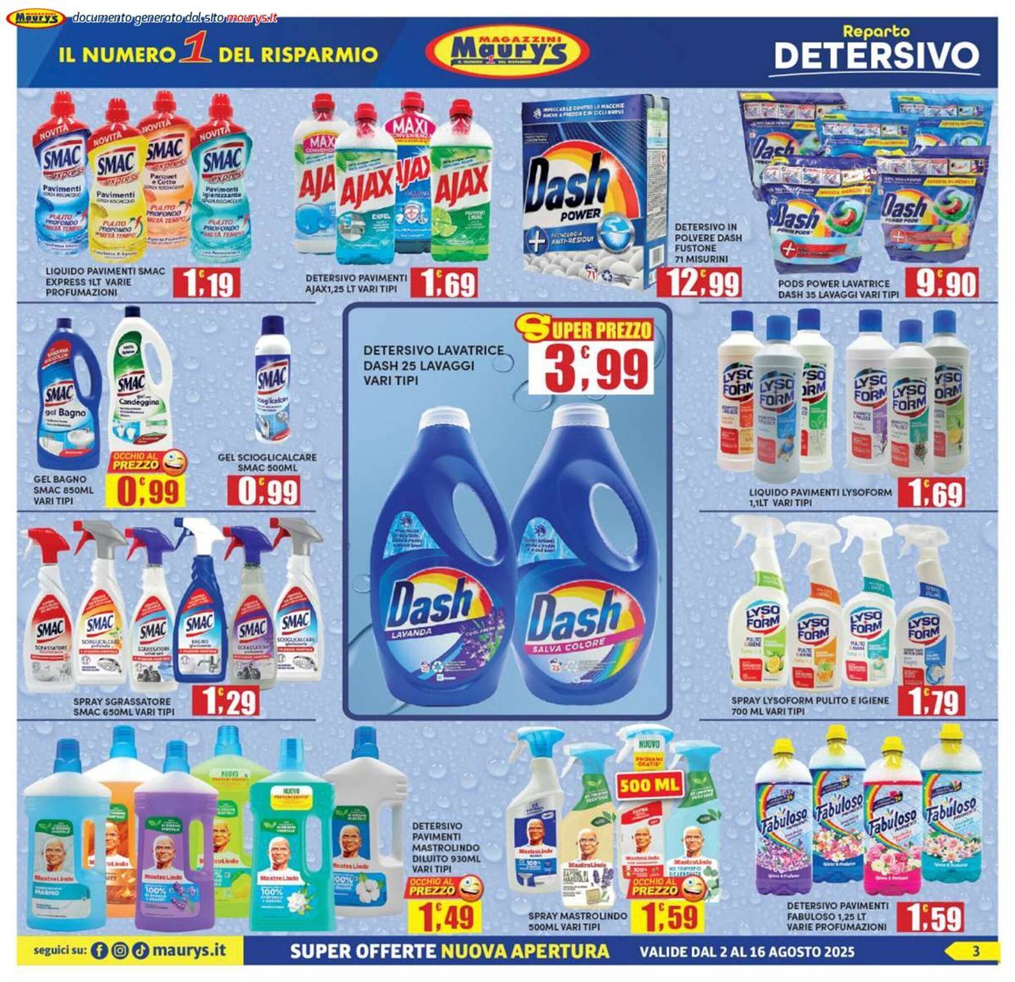 Volantino Maury's (2025-08-02 - 2025-08-16)