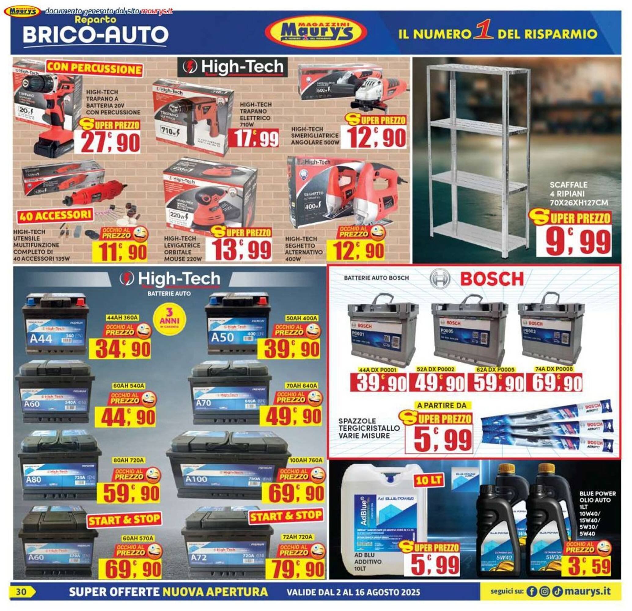 Volantino Maury's (2025-08-02 - 2025-08-16)