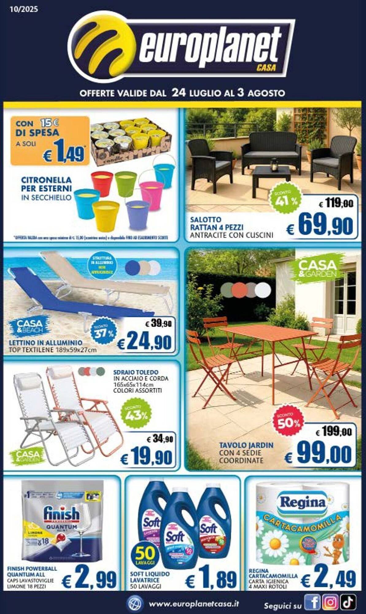 Volantino Europlanet Casa (2025-07-24 - 2025-08-03)