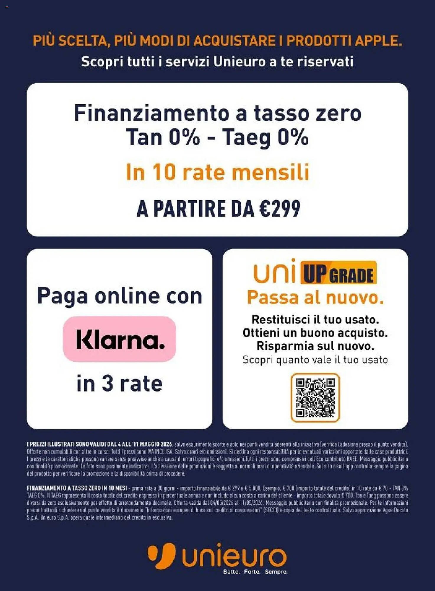 Volantino Unieuro (2026-05-04 - 2026-05-11)