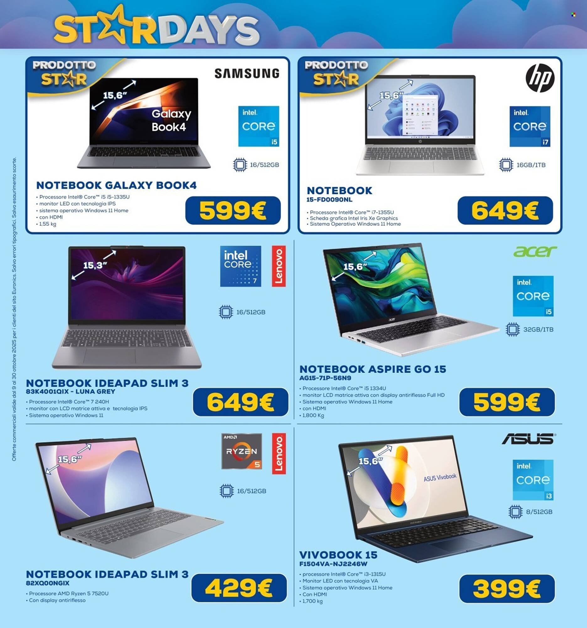 Volantino Euronics (2025-10-09 - 2025-10-30)