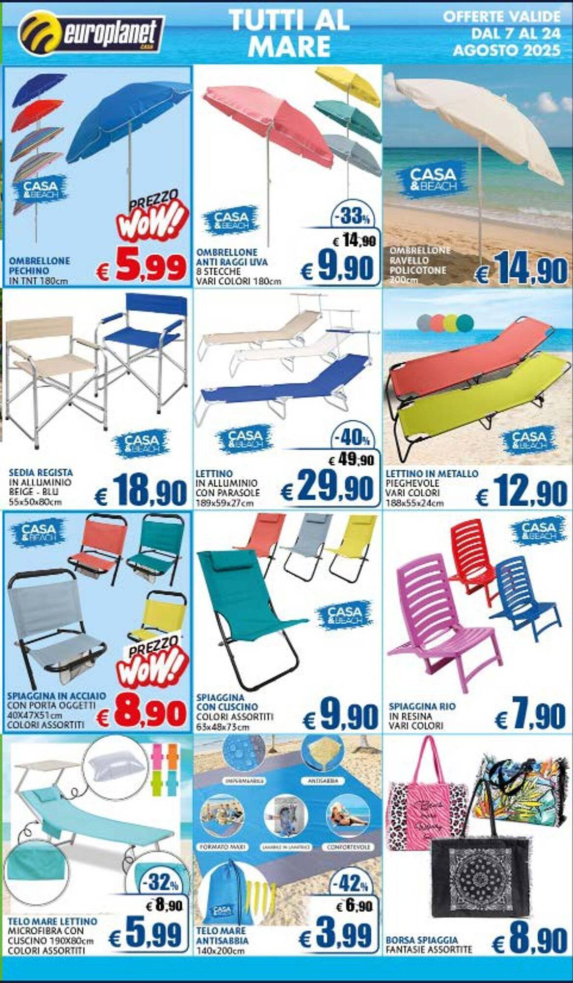 Volantino Europlanet Casa (2025-08-07 - 2025-08-24)